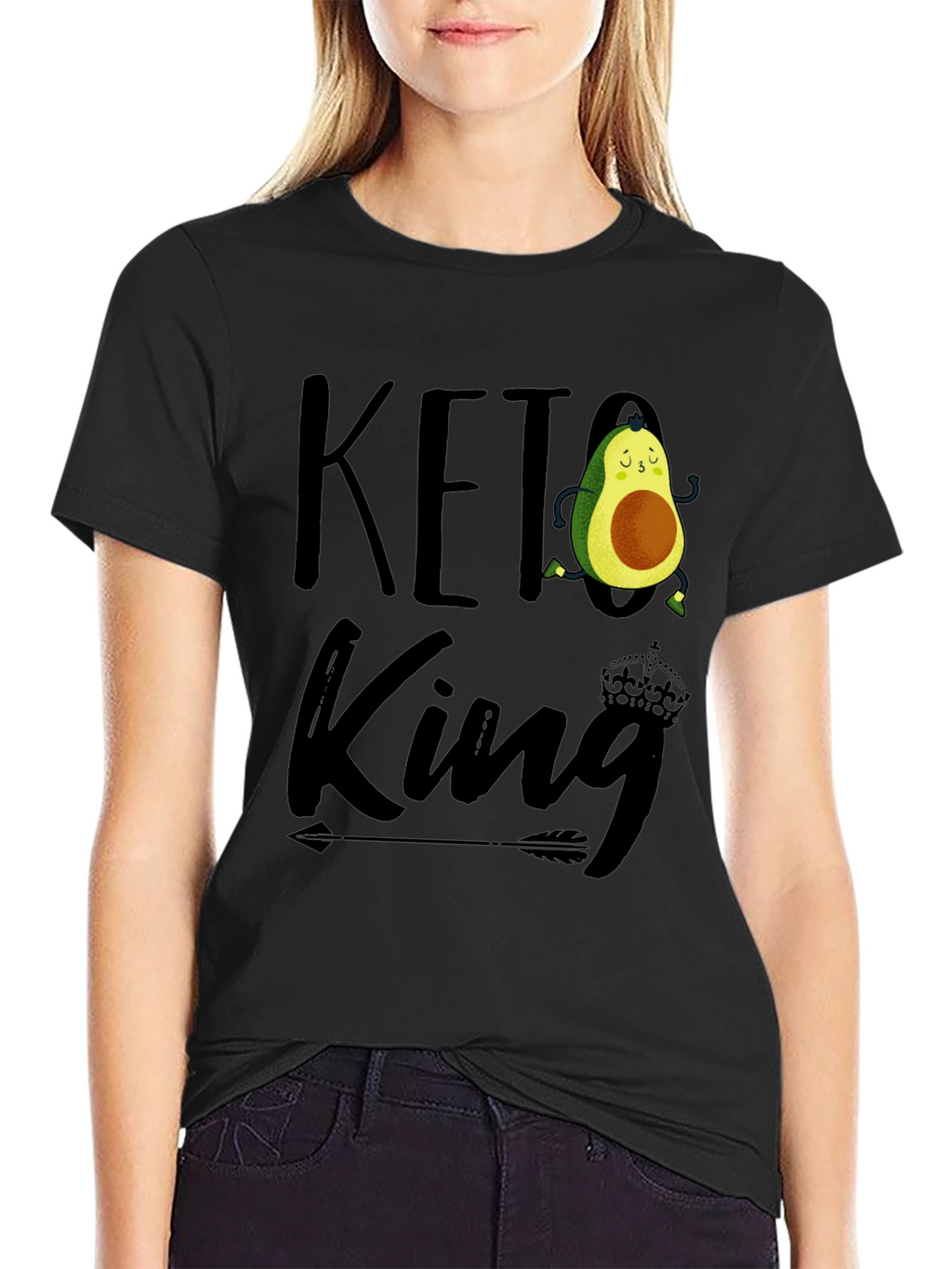 Keto King Avocado Graphic Tee - Black