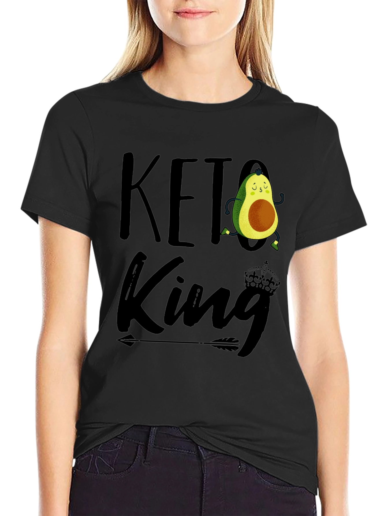 Keto King Avocado Graphic Tee - Black