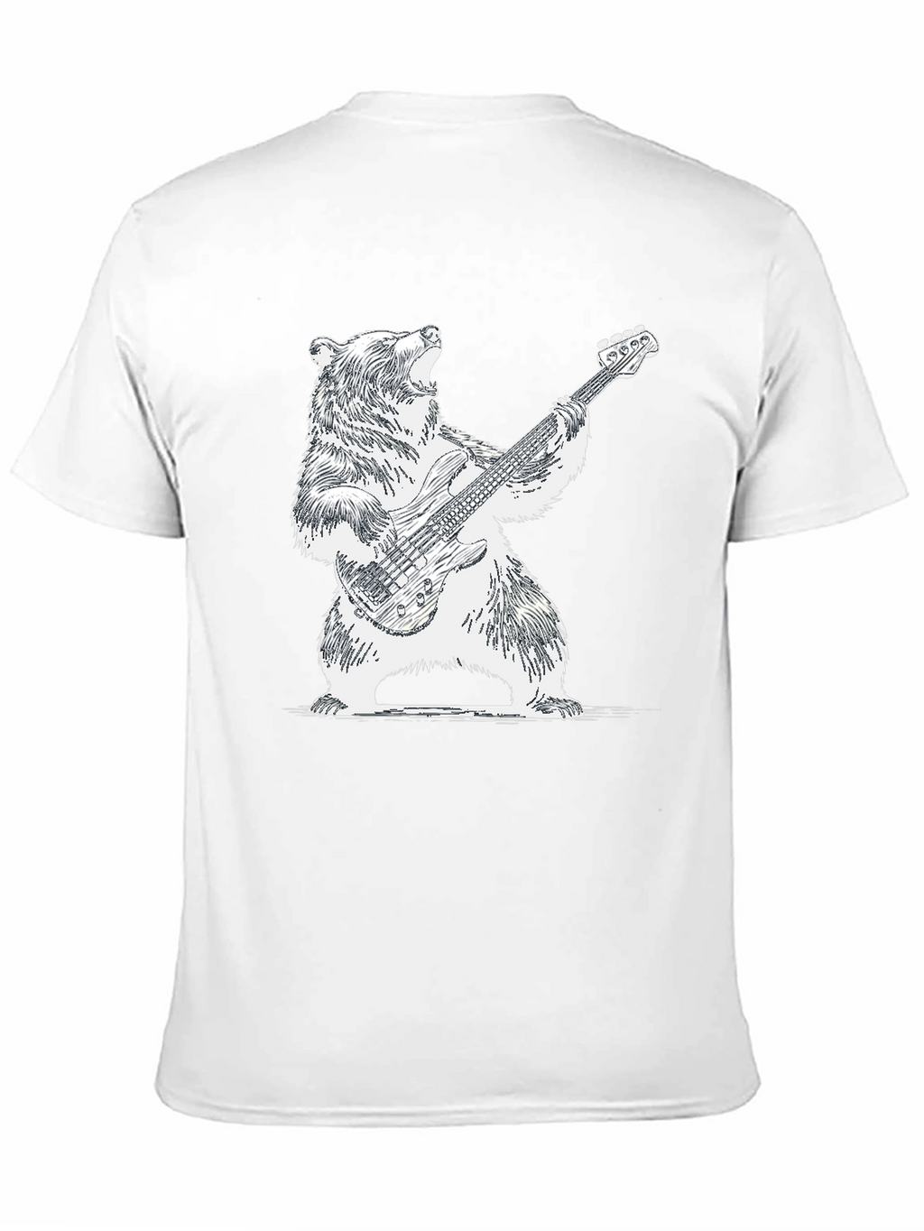 Bear Playing Guitar Graphic Tee