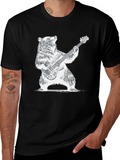 Bear Playing Guitar Graphic Tee