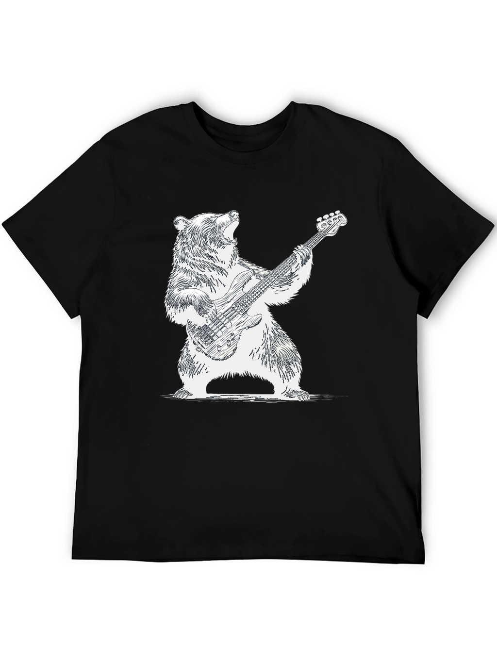Bear Playing Guitar Graphic Tee