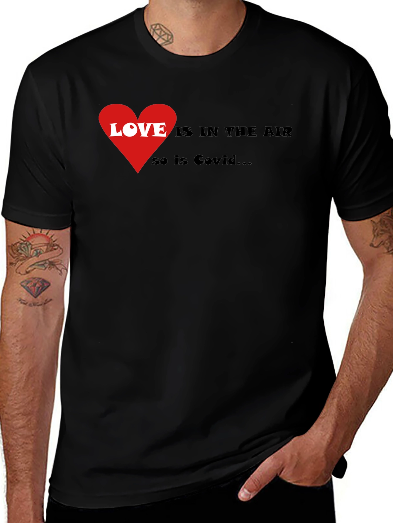 Love & Covid T-Shirt - Humorous Graphic Tee