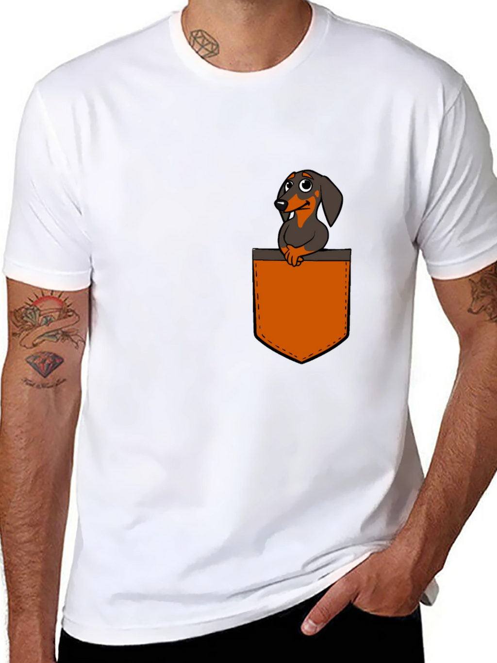 Dachshund Pocket T-Shirt - Cute Dog Tee