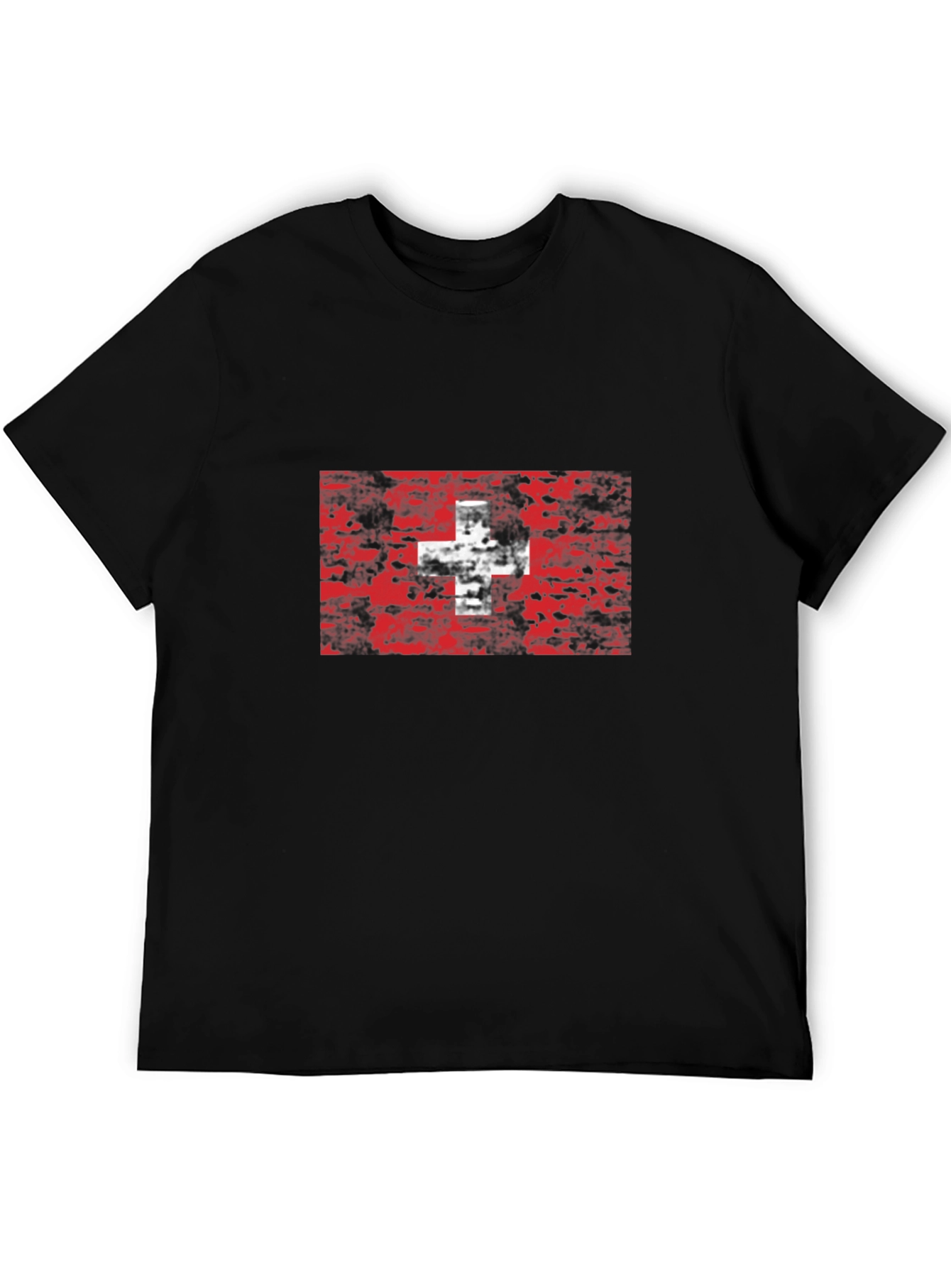 Swiss Flag Grunge Style T-Shirt