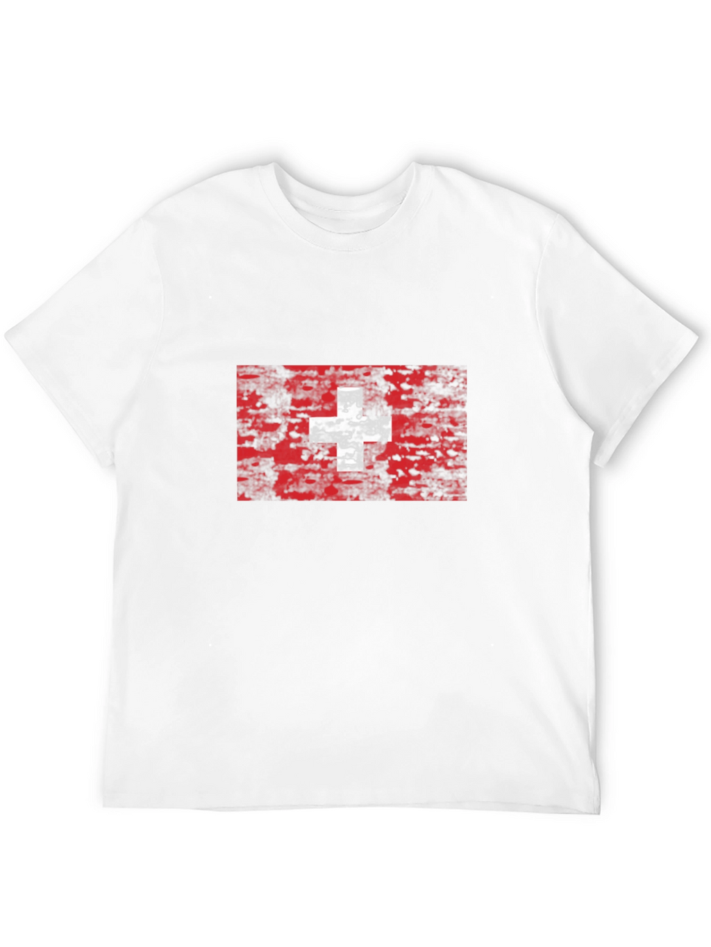 Swiss Flag Grunge Style T-Shirt
