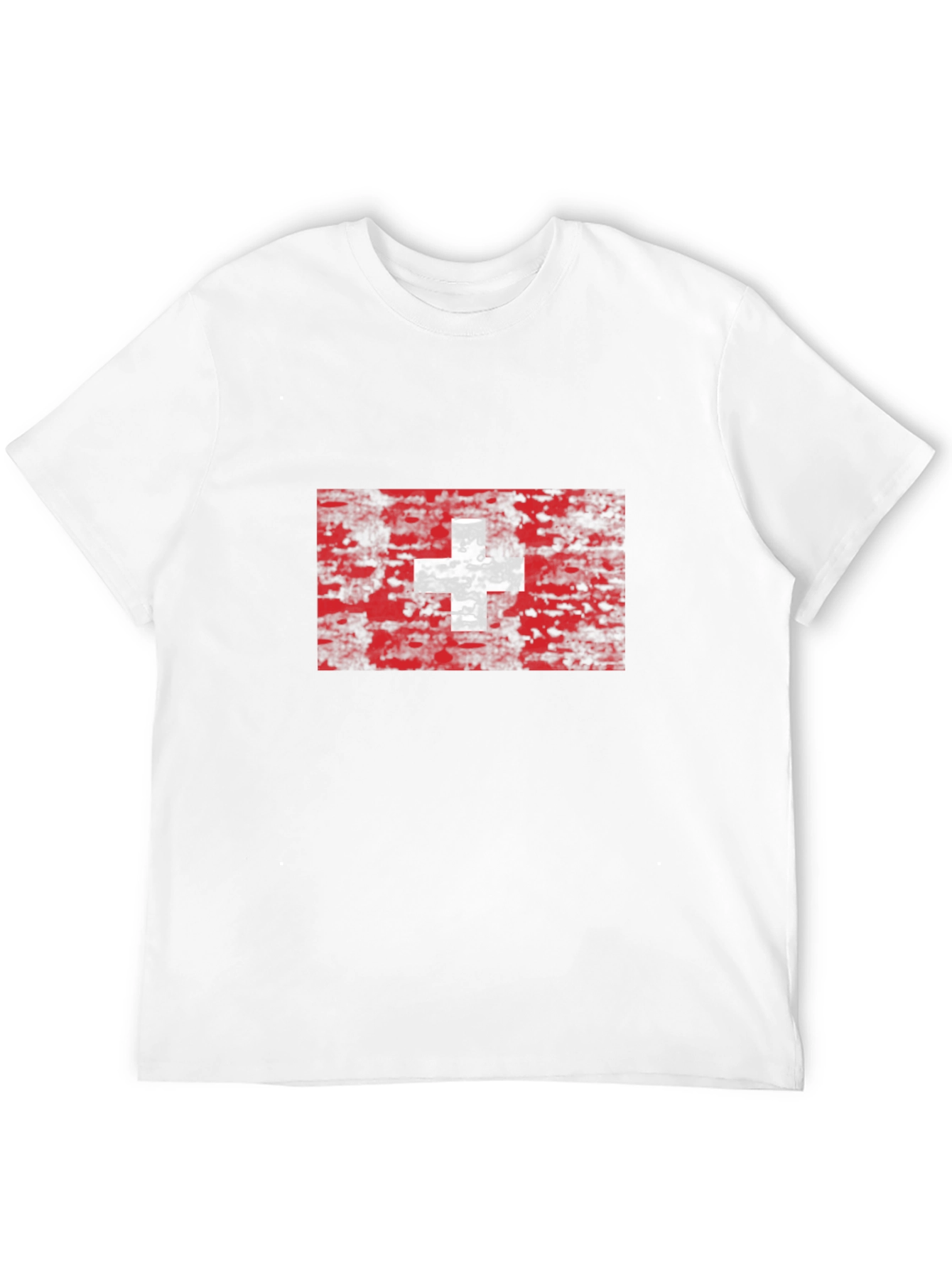 Swiss Flag Grunge Style T-Shirt