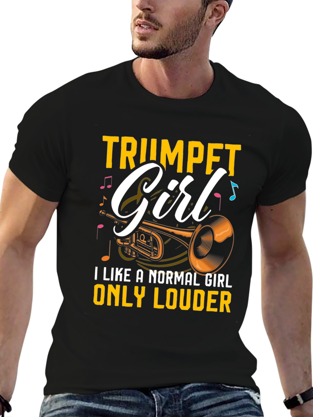 Trumpet Girl T-Shirt - Musician Tee