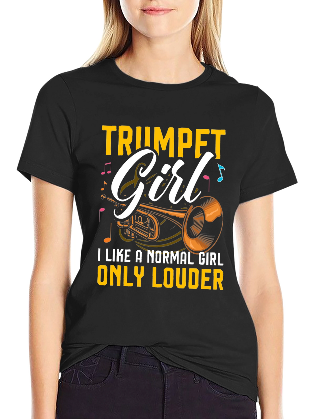 Trumpet Girl T-Shirt - Musician Tee