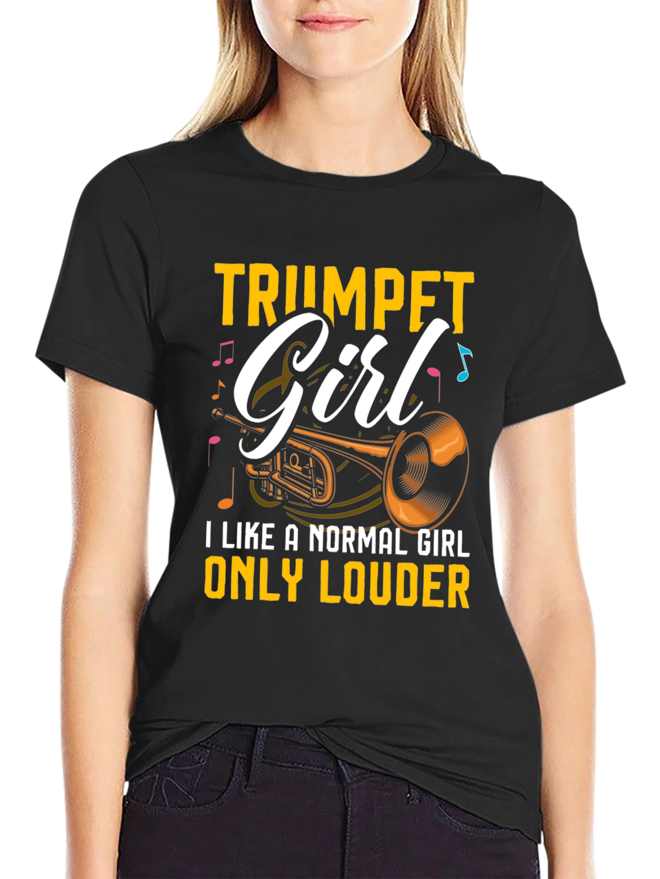 Trumpet Girl T-Shirt - Musician Tee