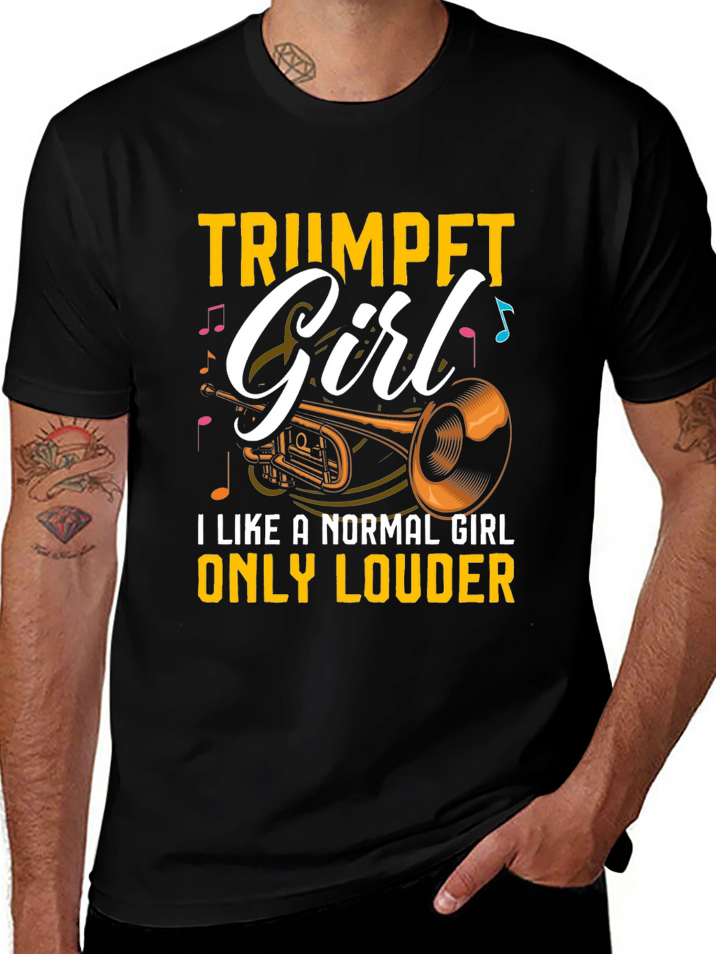 Trumpet Girl T-Shirt - Musician Tee