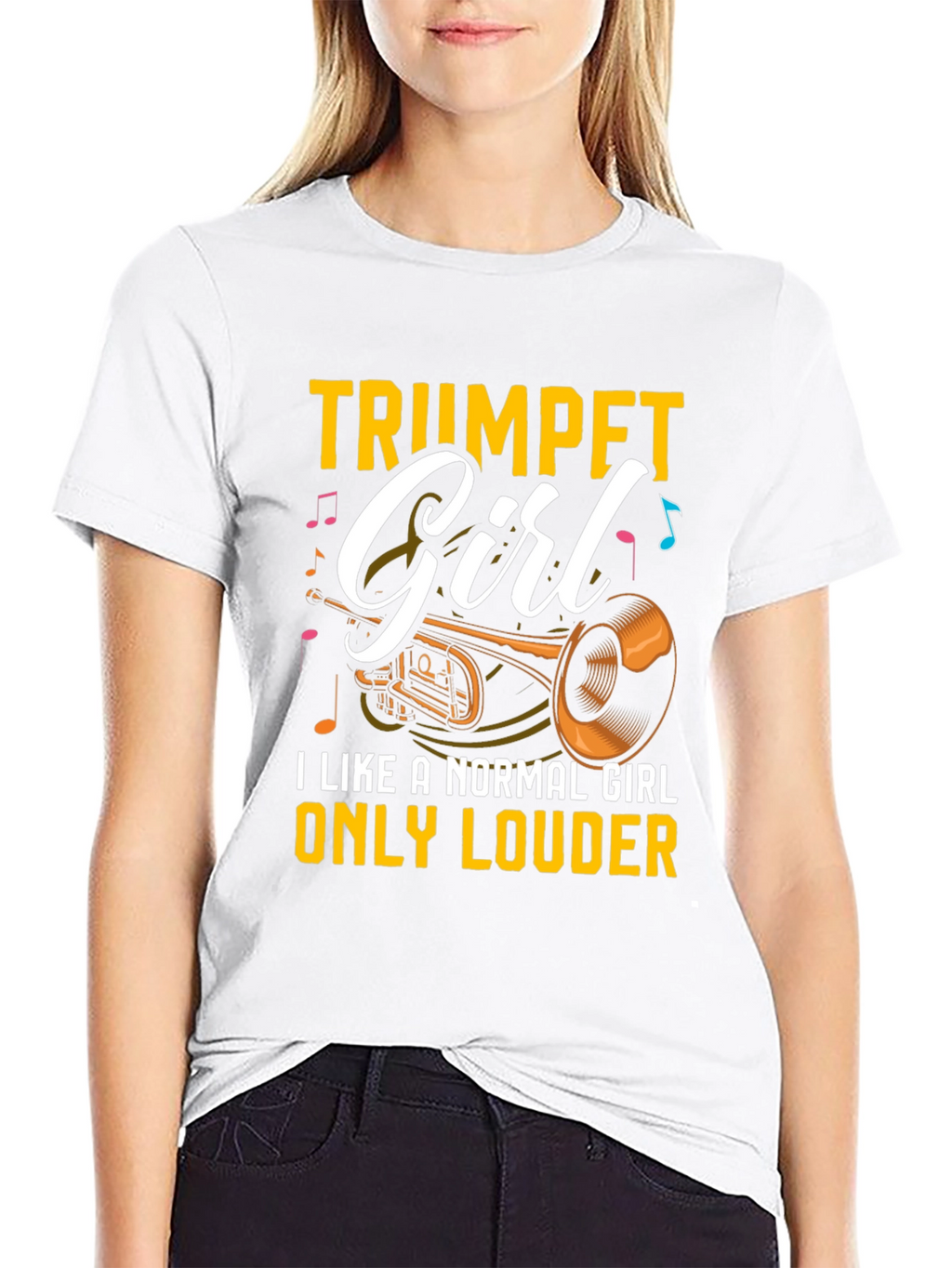 Trumpet Girl T-Shirt - Musician Tee
