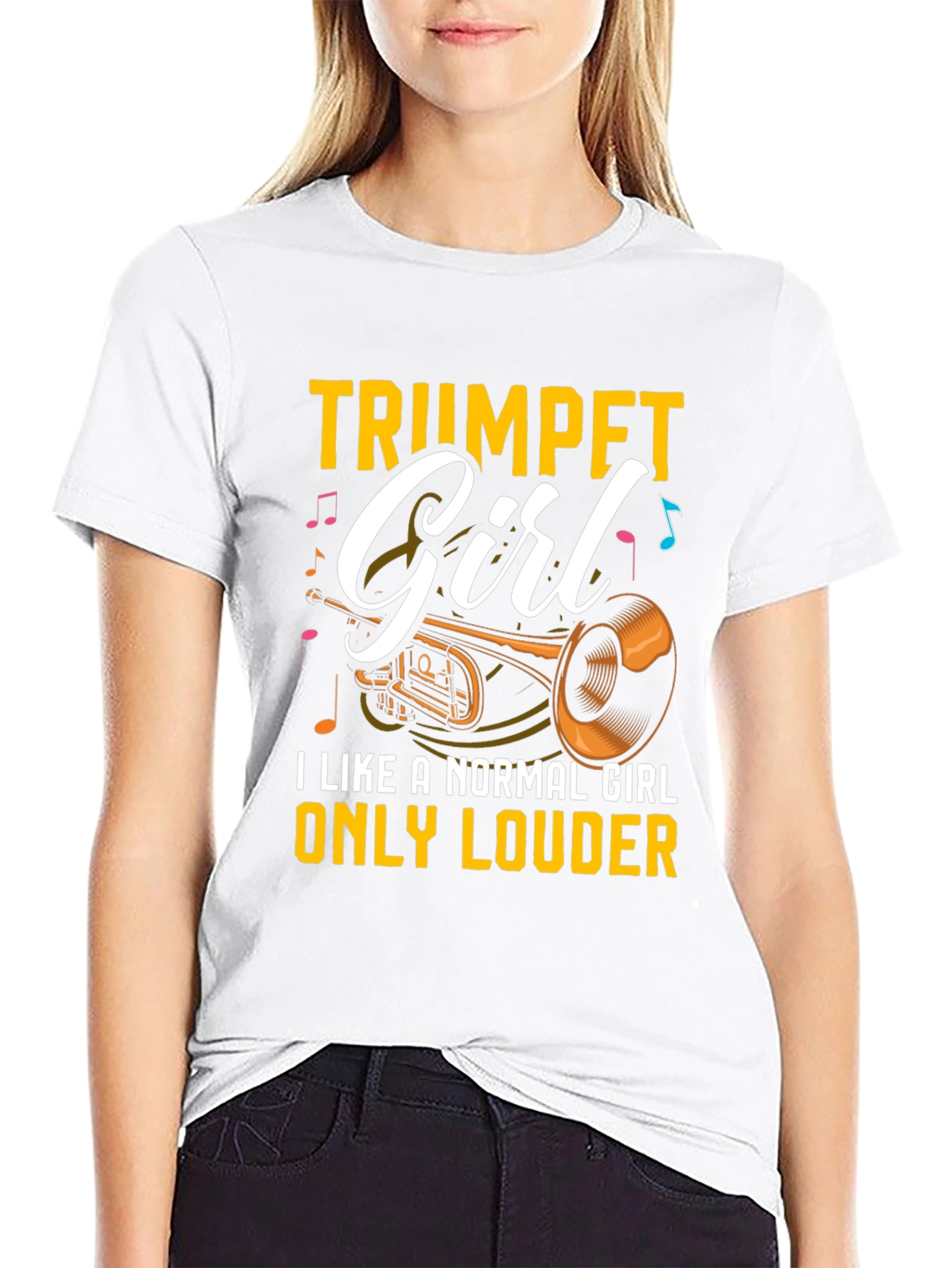 Trumpet Girl T-Shirt - Musician Tee