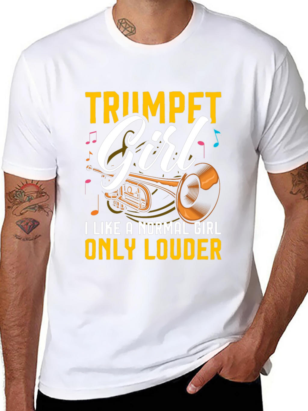 Trumpet Girl T-Shirt - Musician Tee
