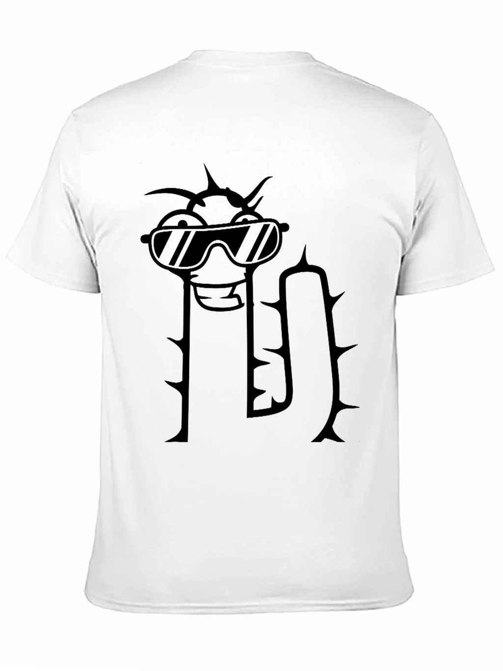 Cool Cactus Graphic Tee - Black Cotton T-Shirt