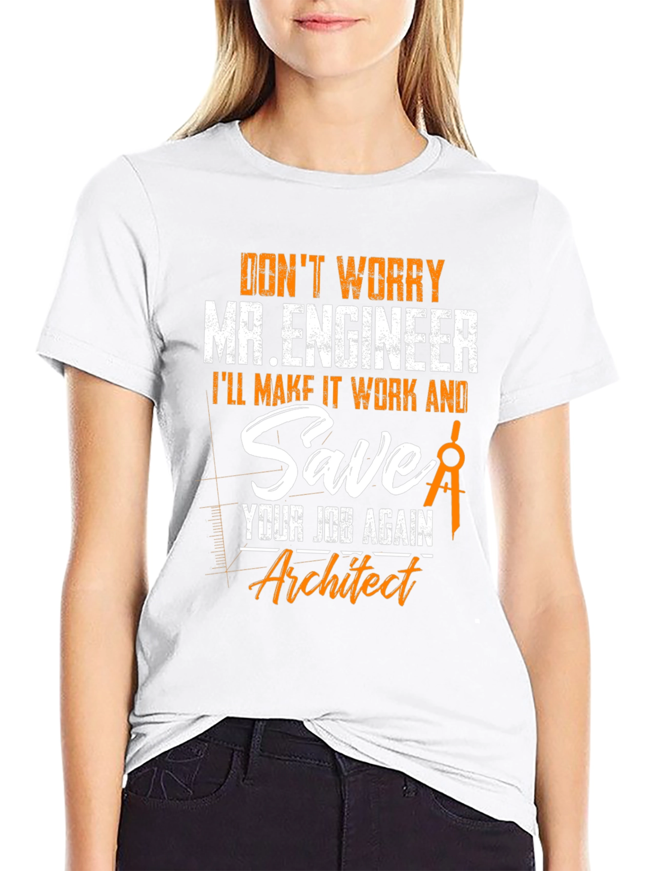 Engineer vs Architect Funny T-Shirt
