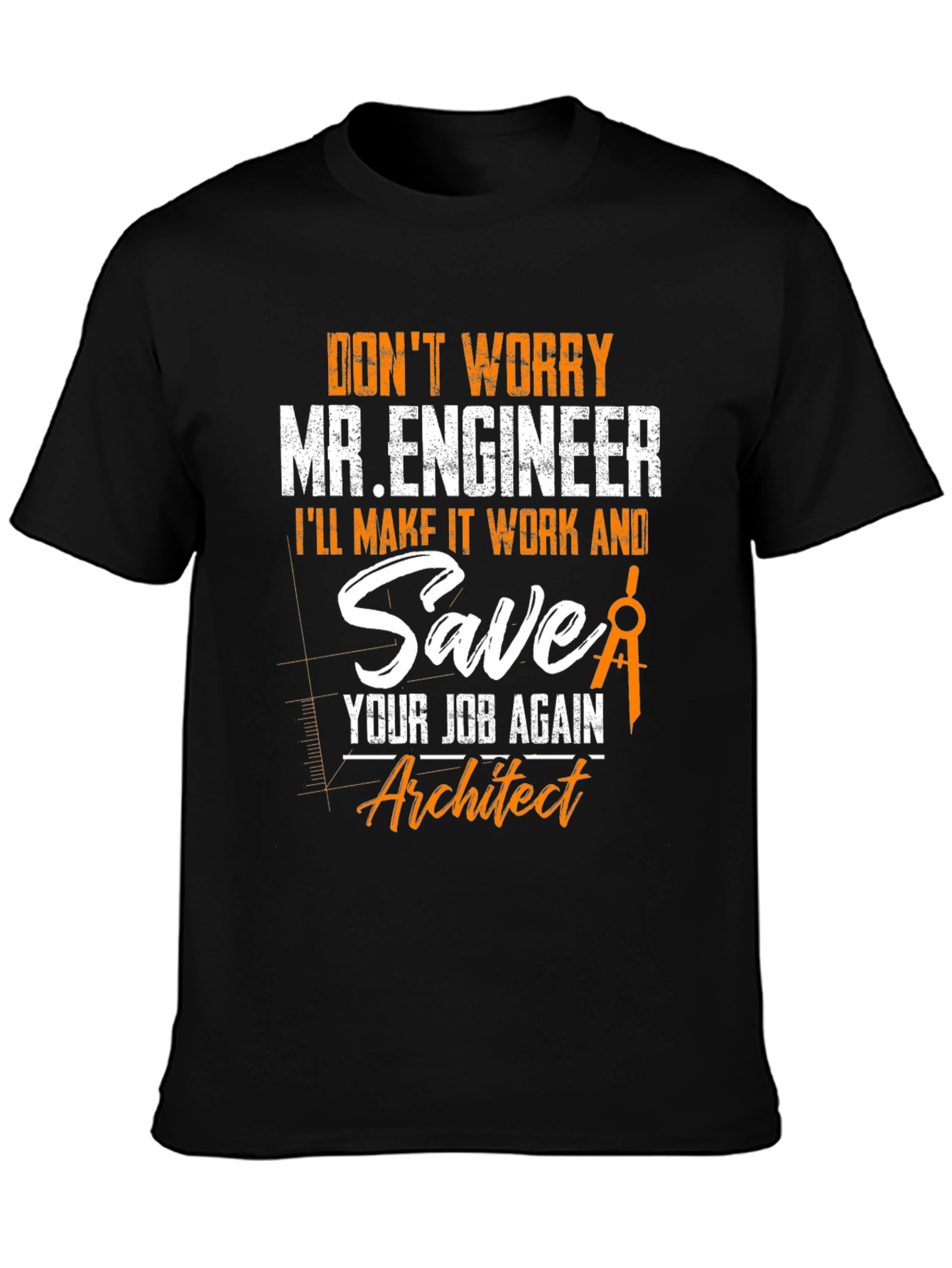 Engineer vs Architect Funny T-Shirt