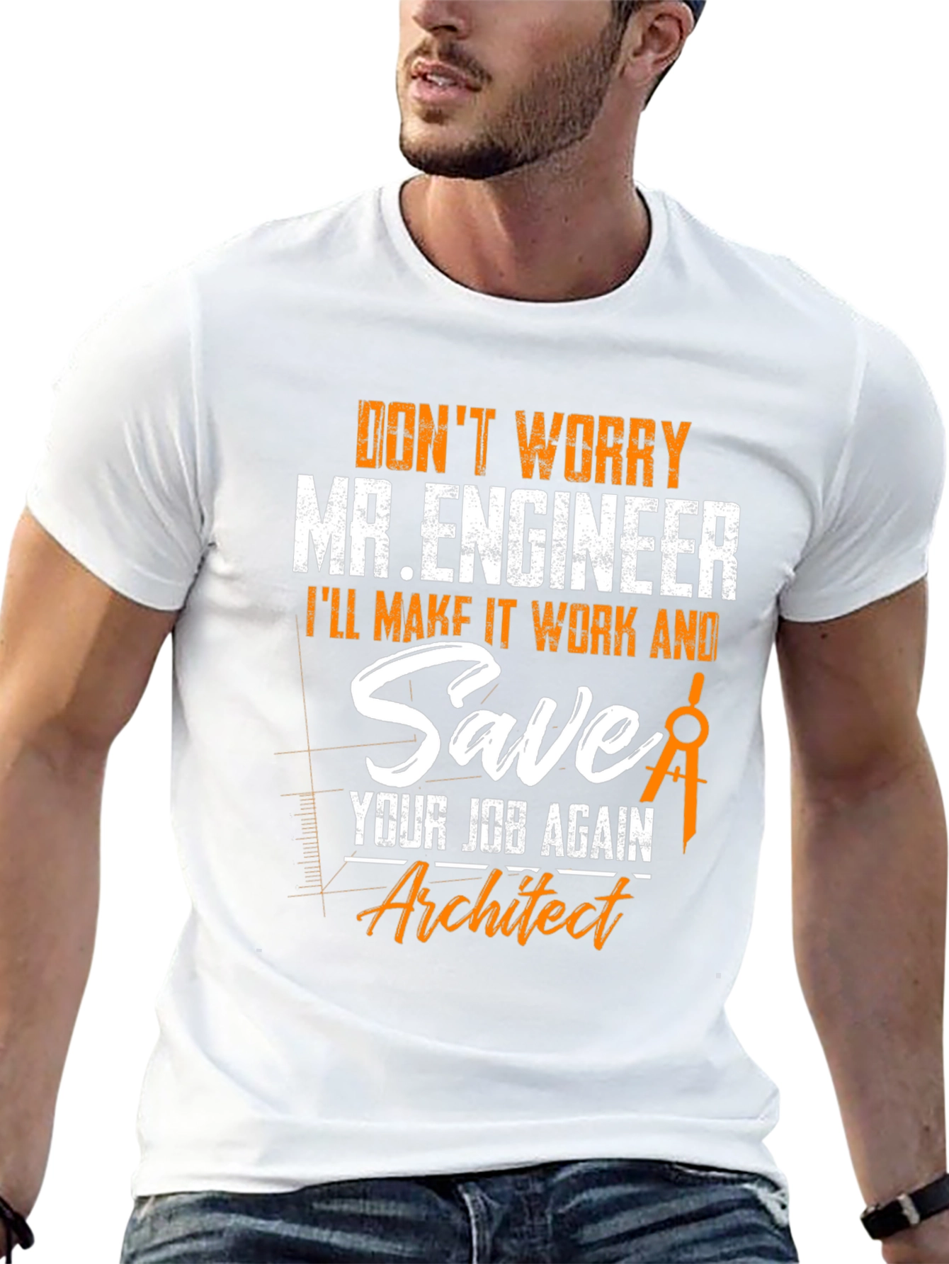 Engineer vs Architect Funny T-Shirt