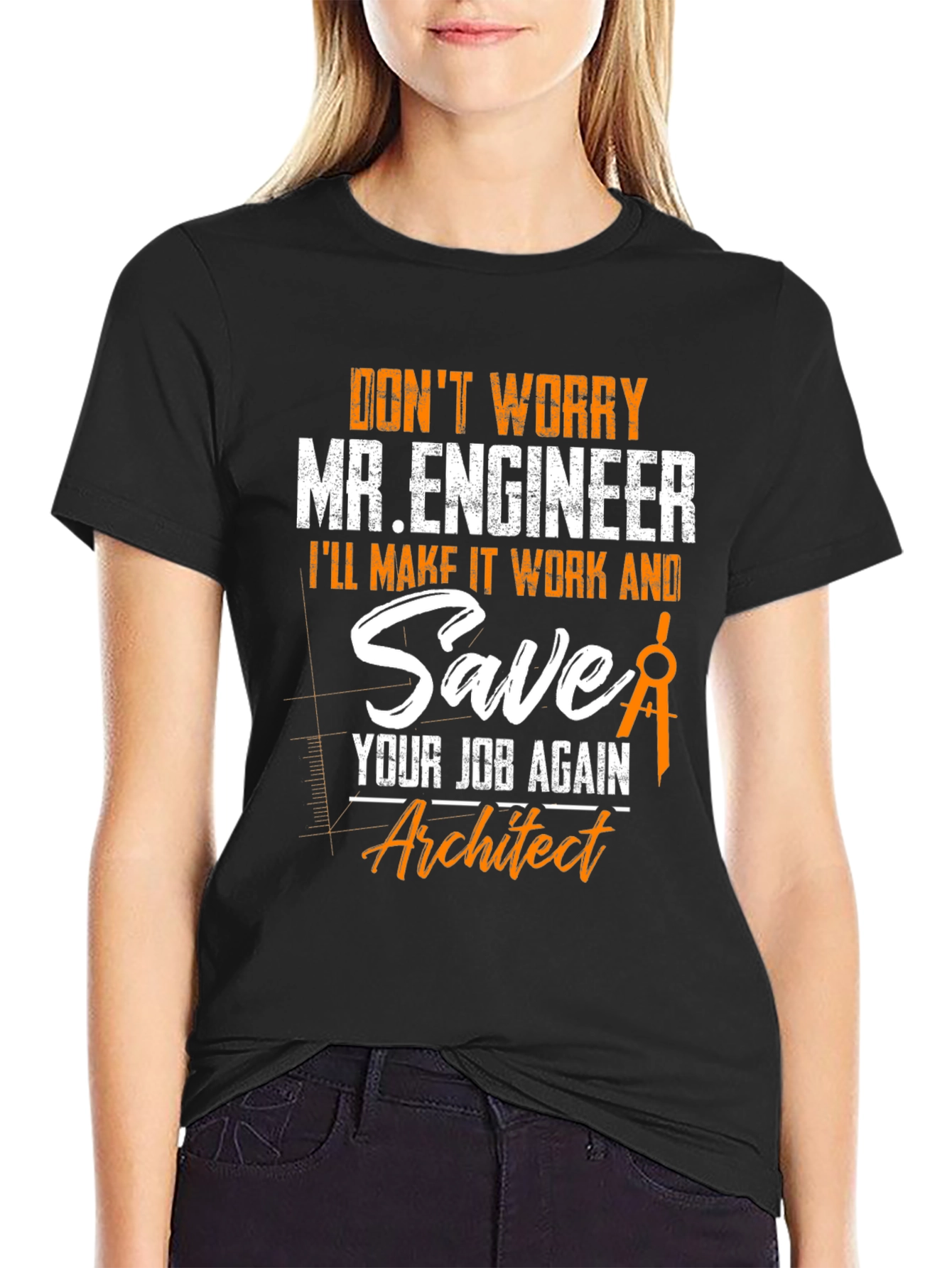 Engineer vs Architect Funny T-Shirt