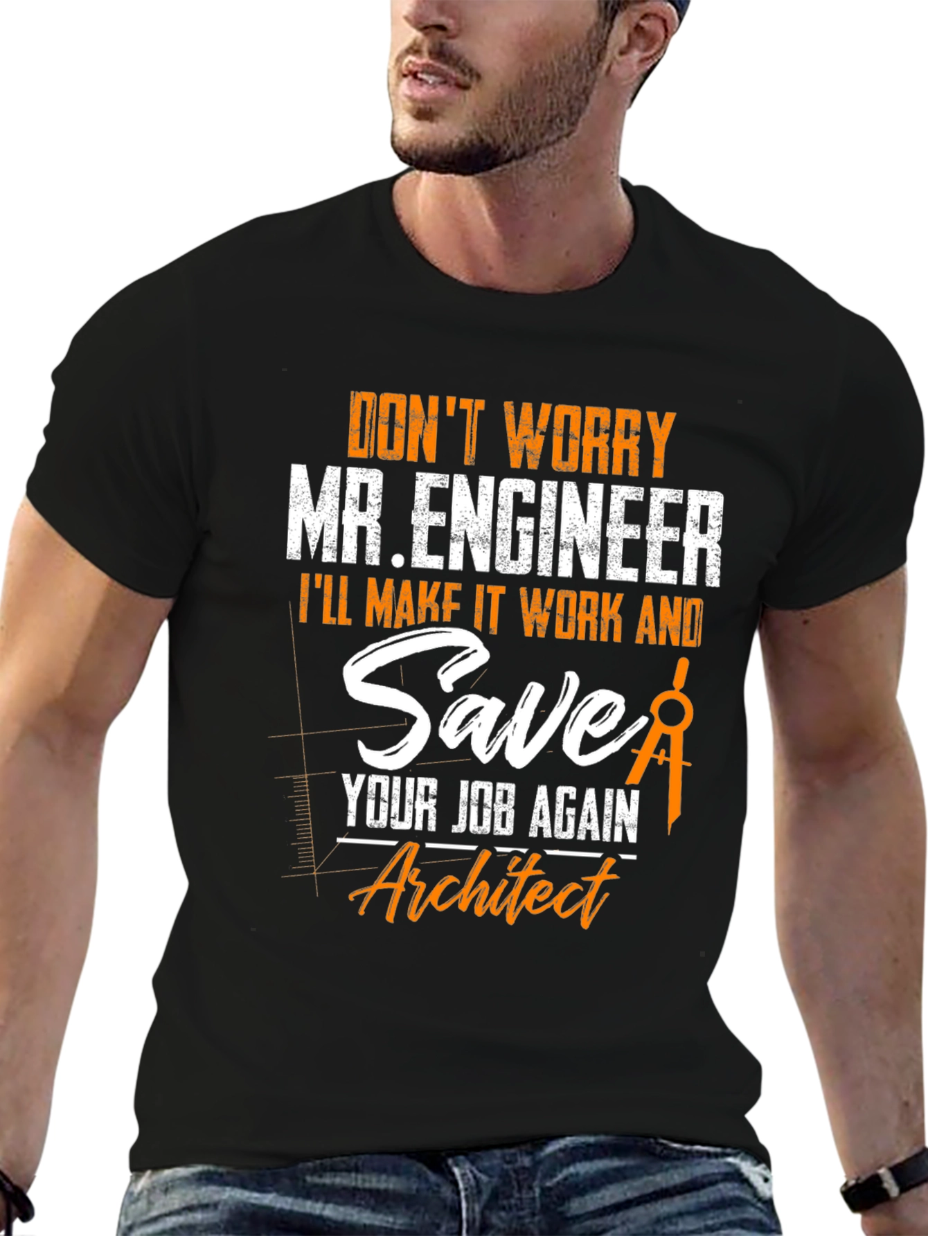 Engineer vs Architect Funny T-Shirt