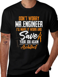 Engineer vs Architect Funny T-Shirt