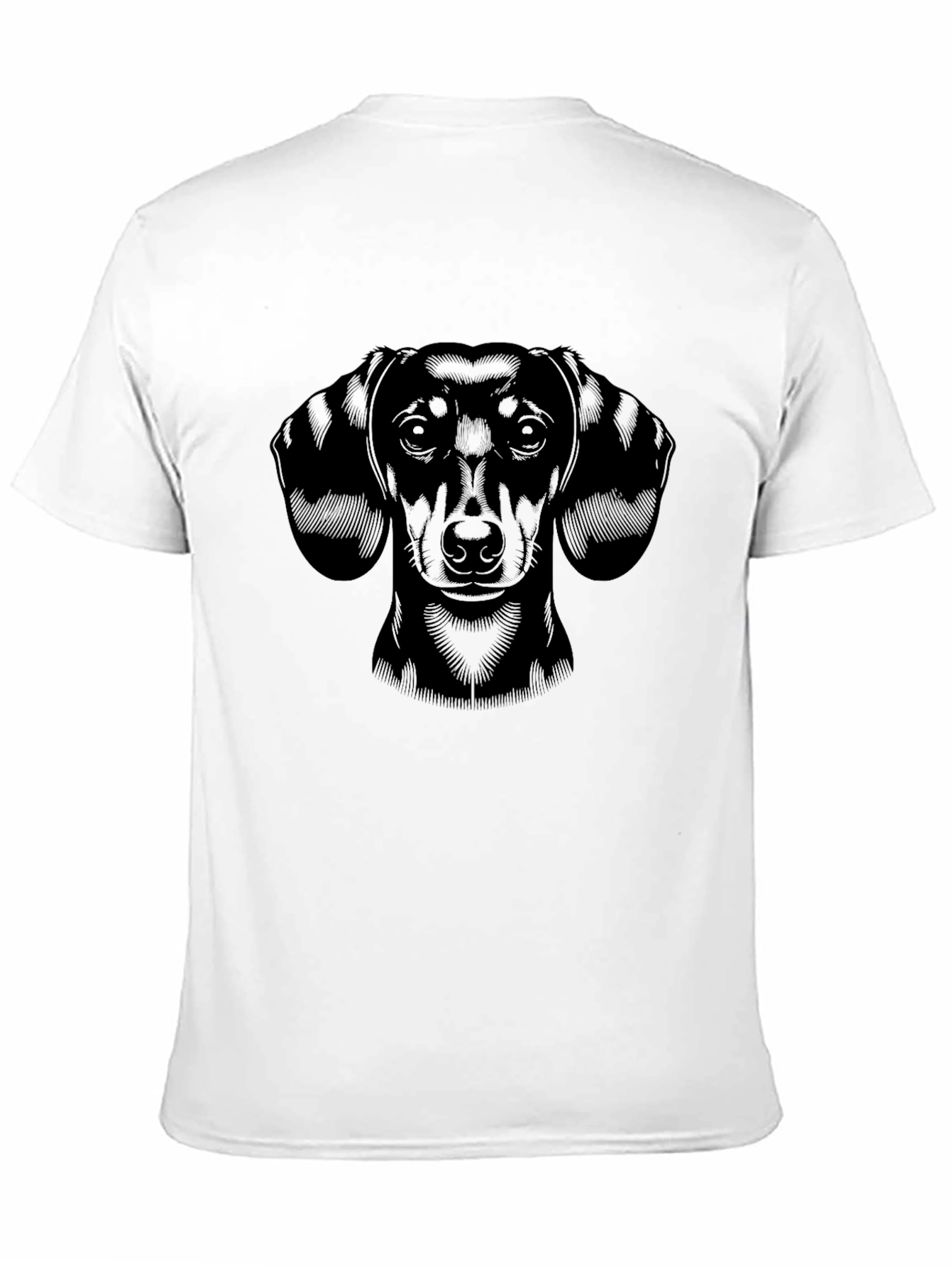 Dachshund Dog Graphic Print Mens Black T-Shirt