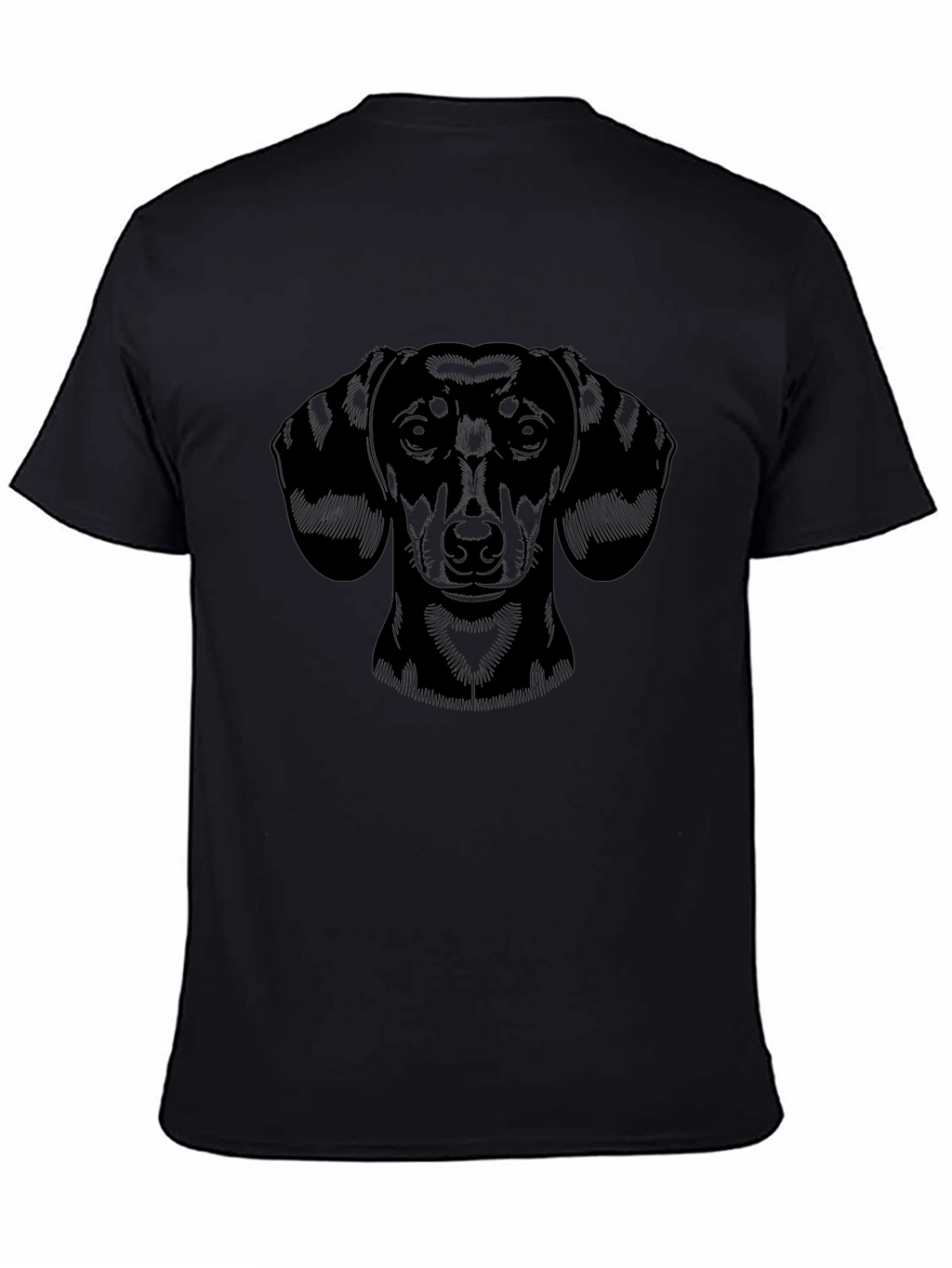 Dachshund Dog Graphic Print Mens Black T-Shirt