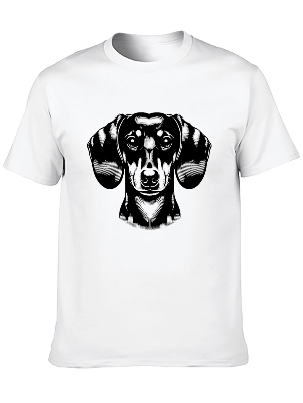 Dachshund Dog Graphic Print Mens Black T-Shirt