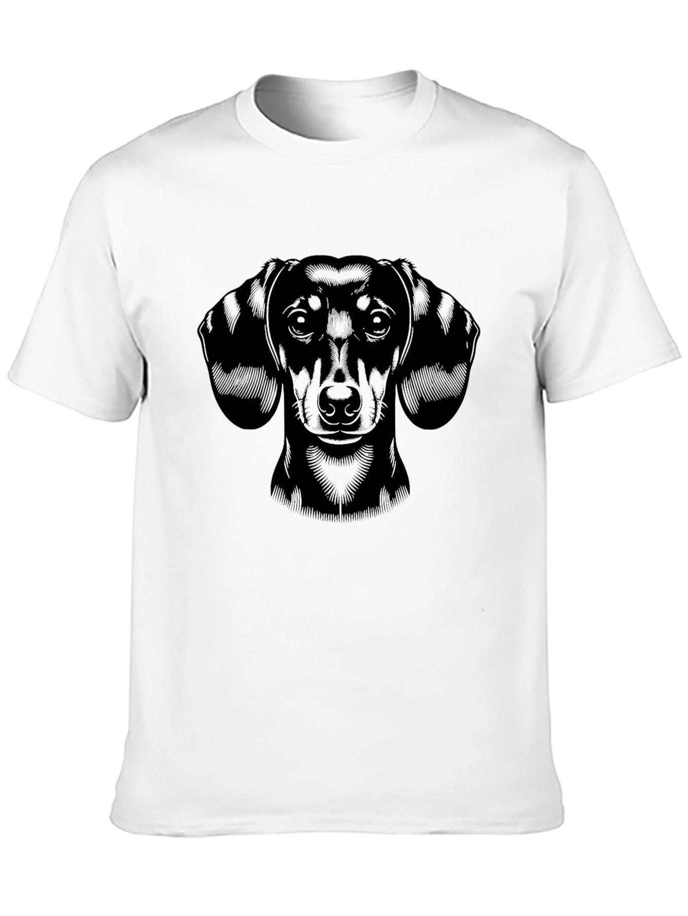Dachshund Dog Graphic Print Mens Black T-Shirt