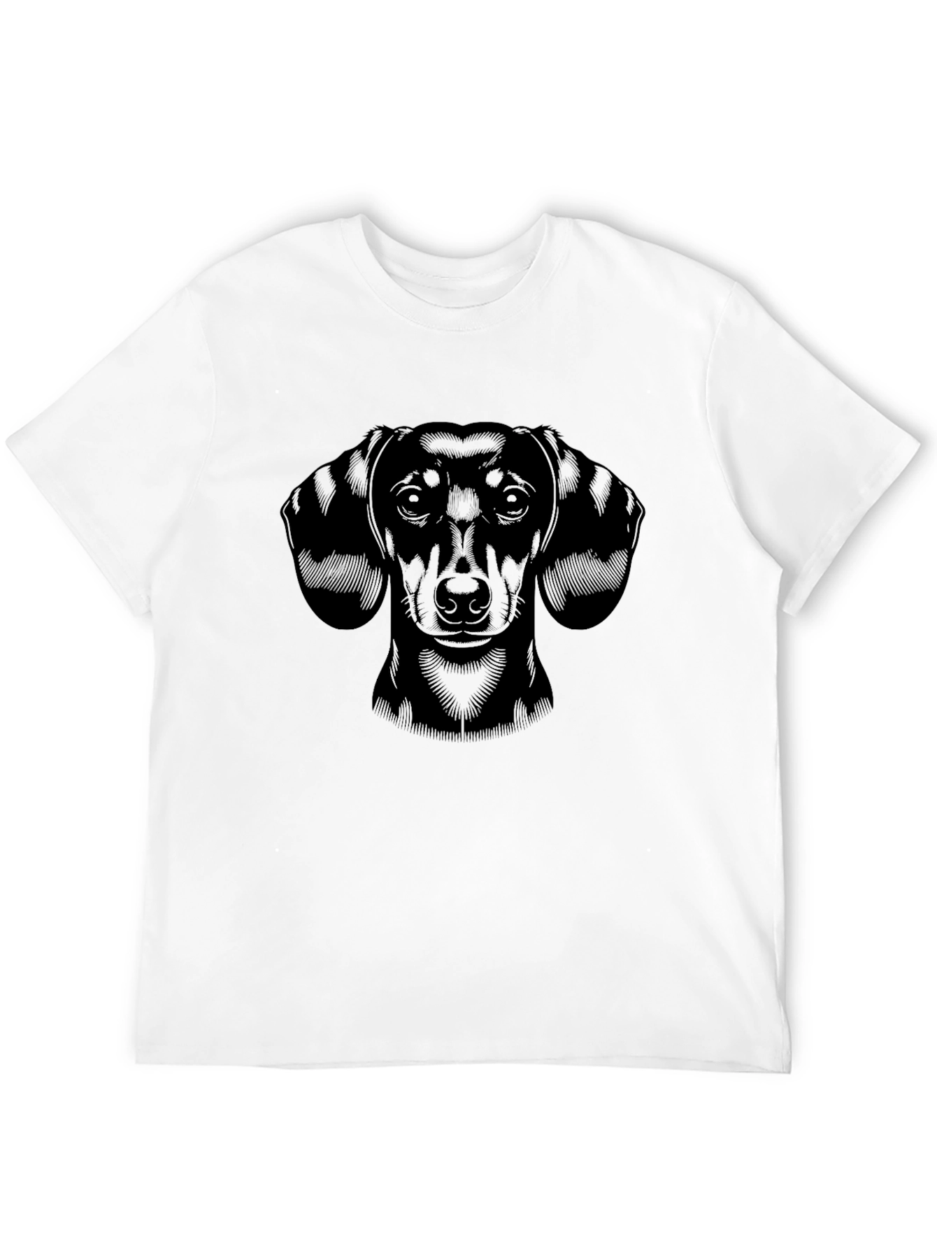 Dachshund Dog Graphic Print Mens Black T-Shirt