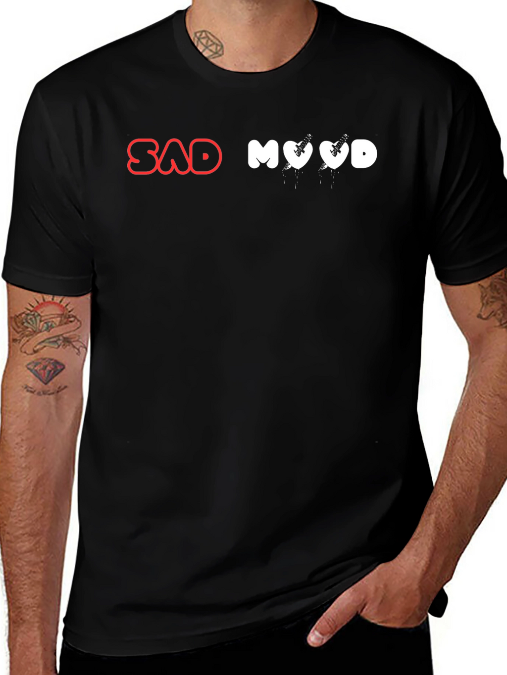 Sad Mood Graphic T-Shirt