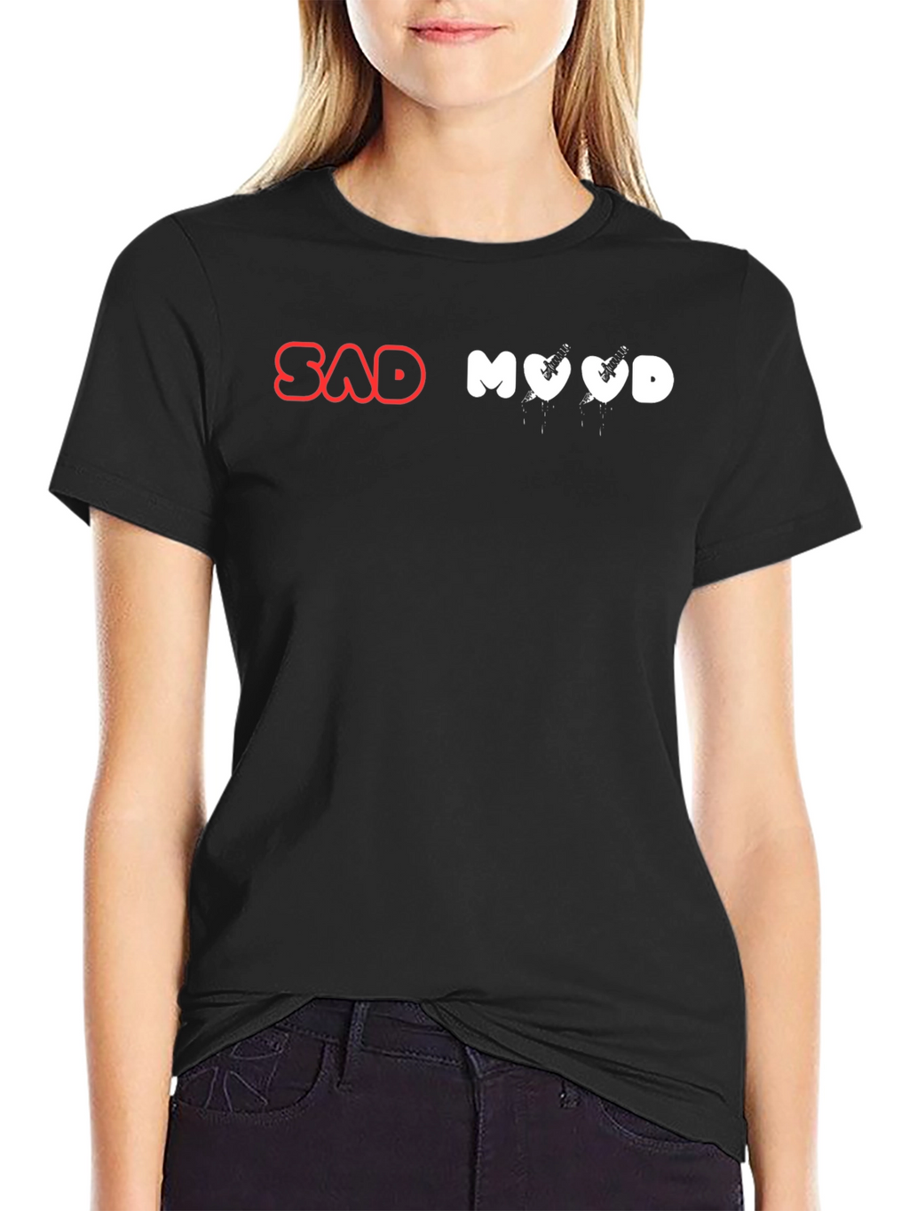 Sad Mood Graphic T-Shirt