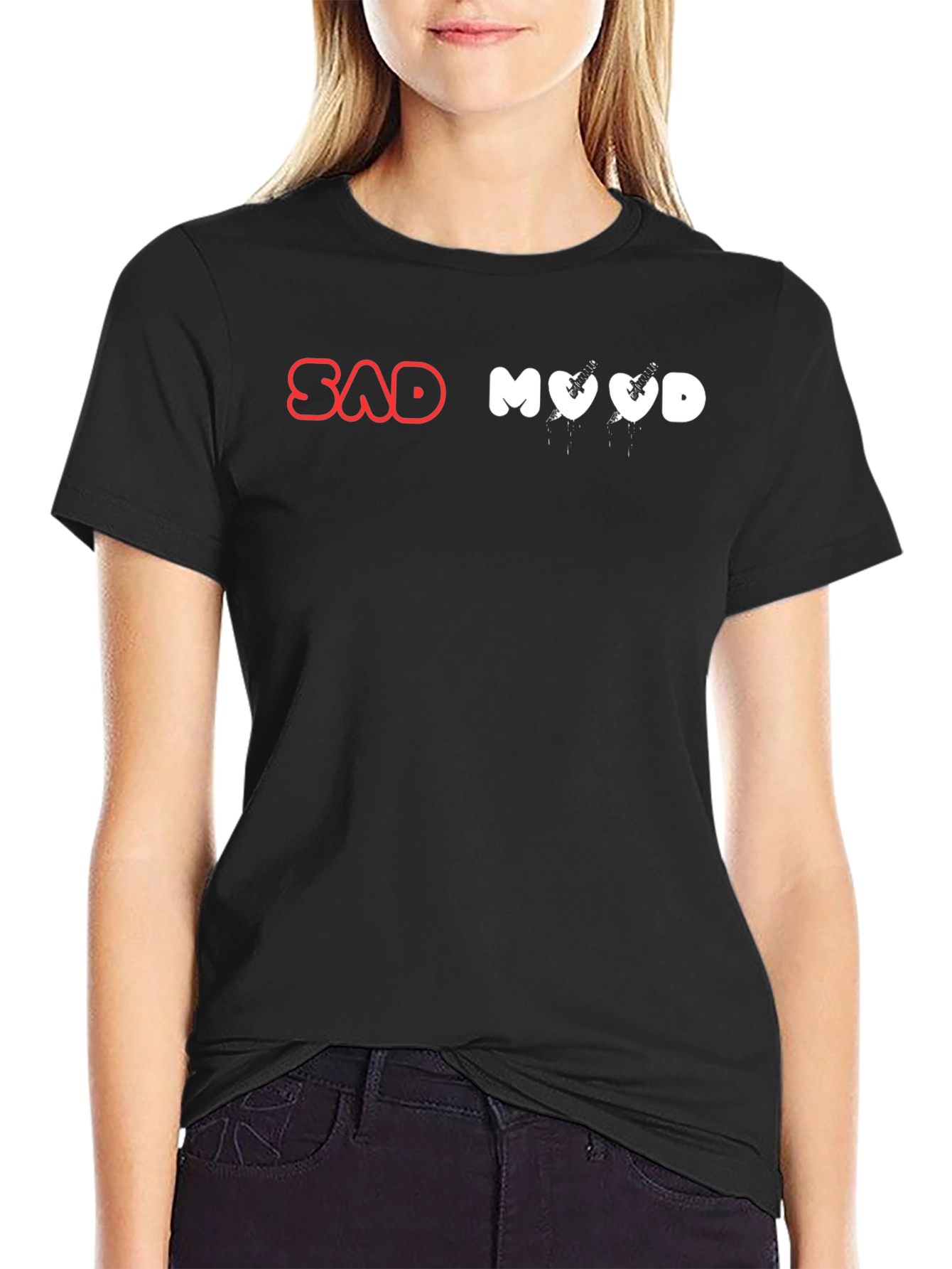 Sad Mood Graphic T-Shirt