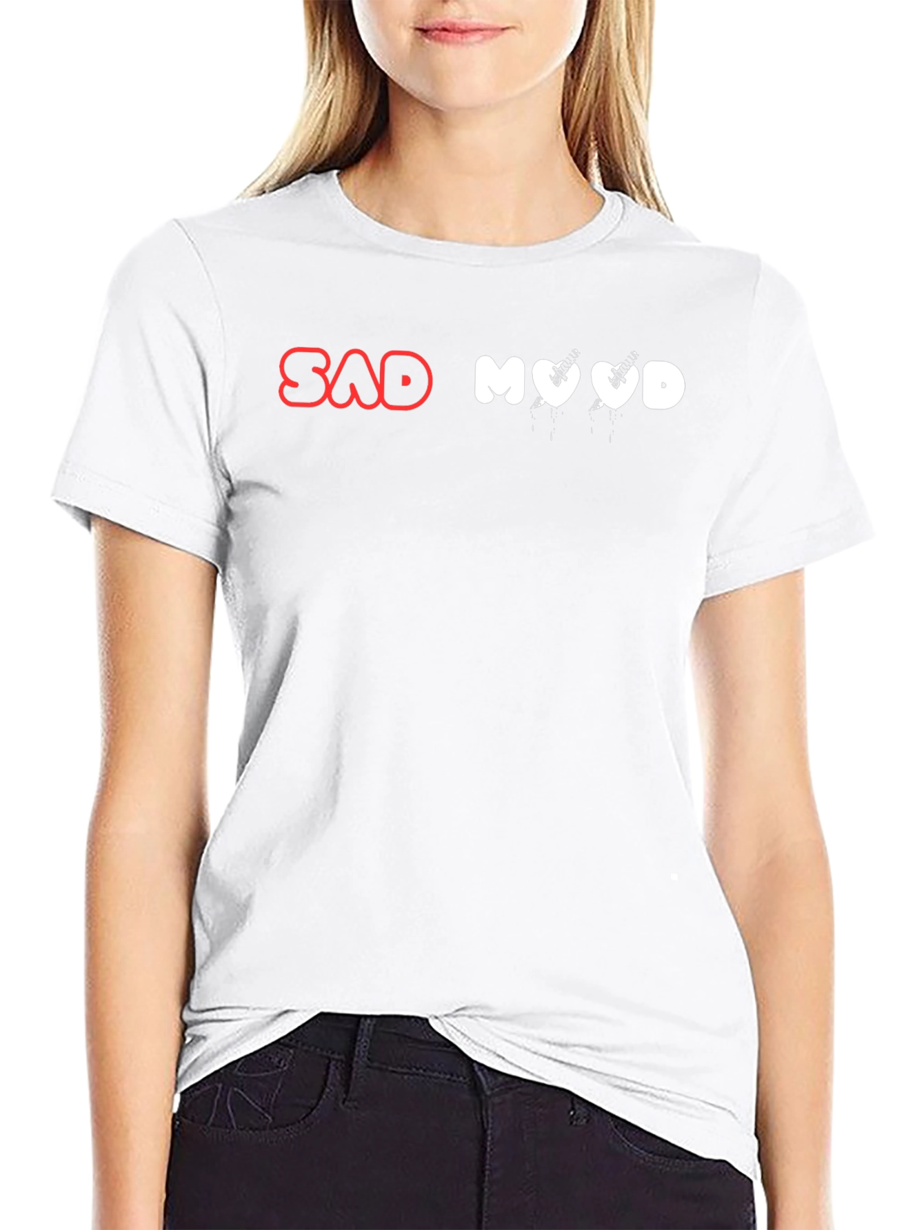 Sad Mood Graphic T-Shirt