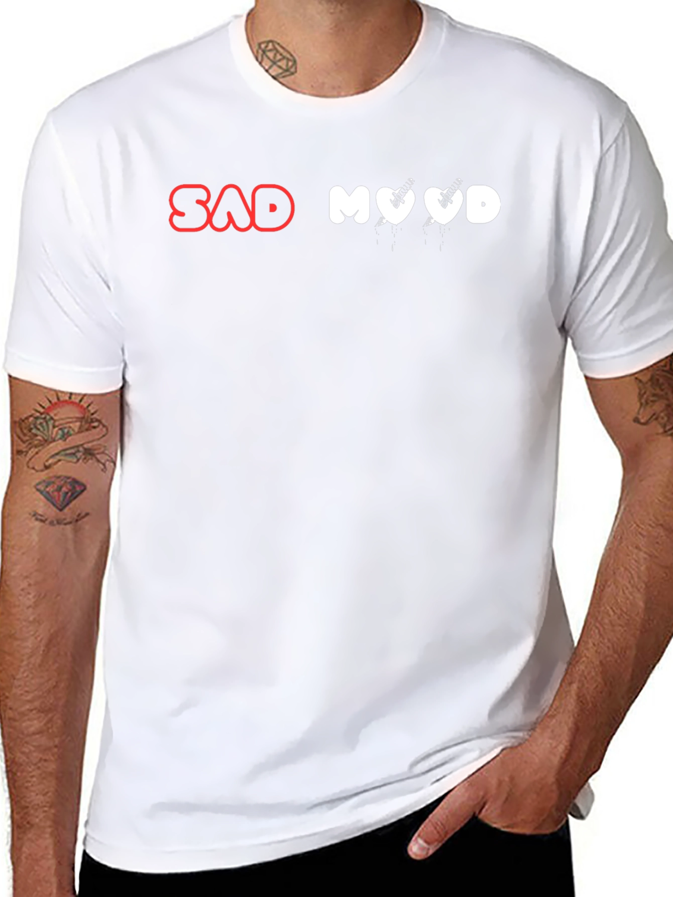 Sad Mood Graphic T-Shirt