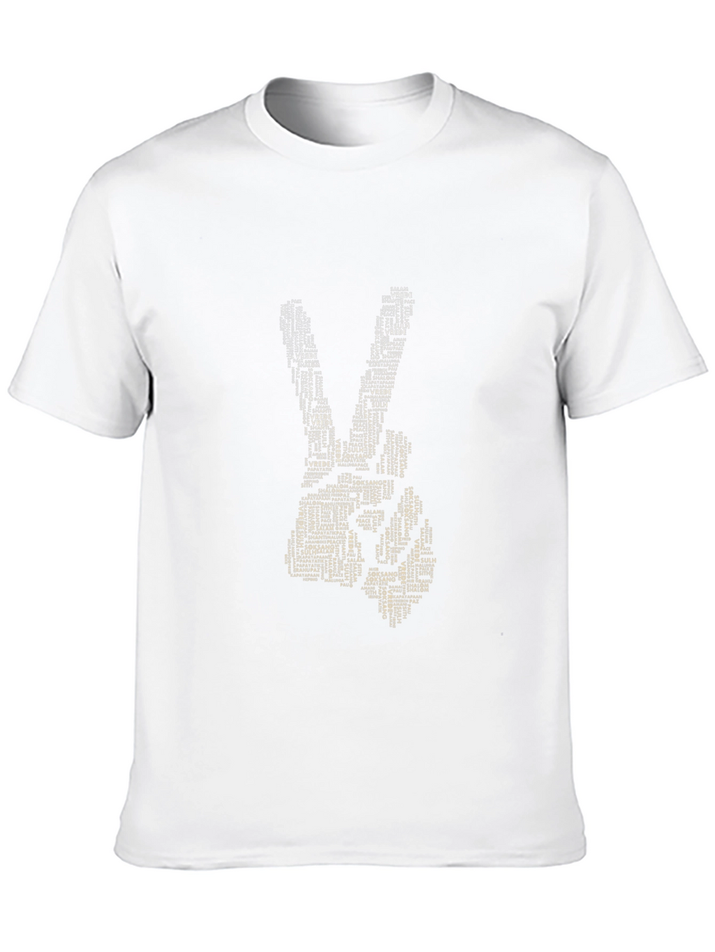 Peace Hand T-Shirt - Word Art Graphic Tee