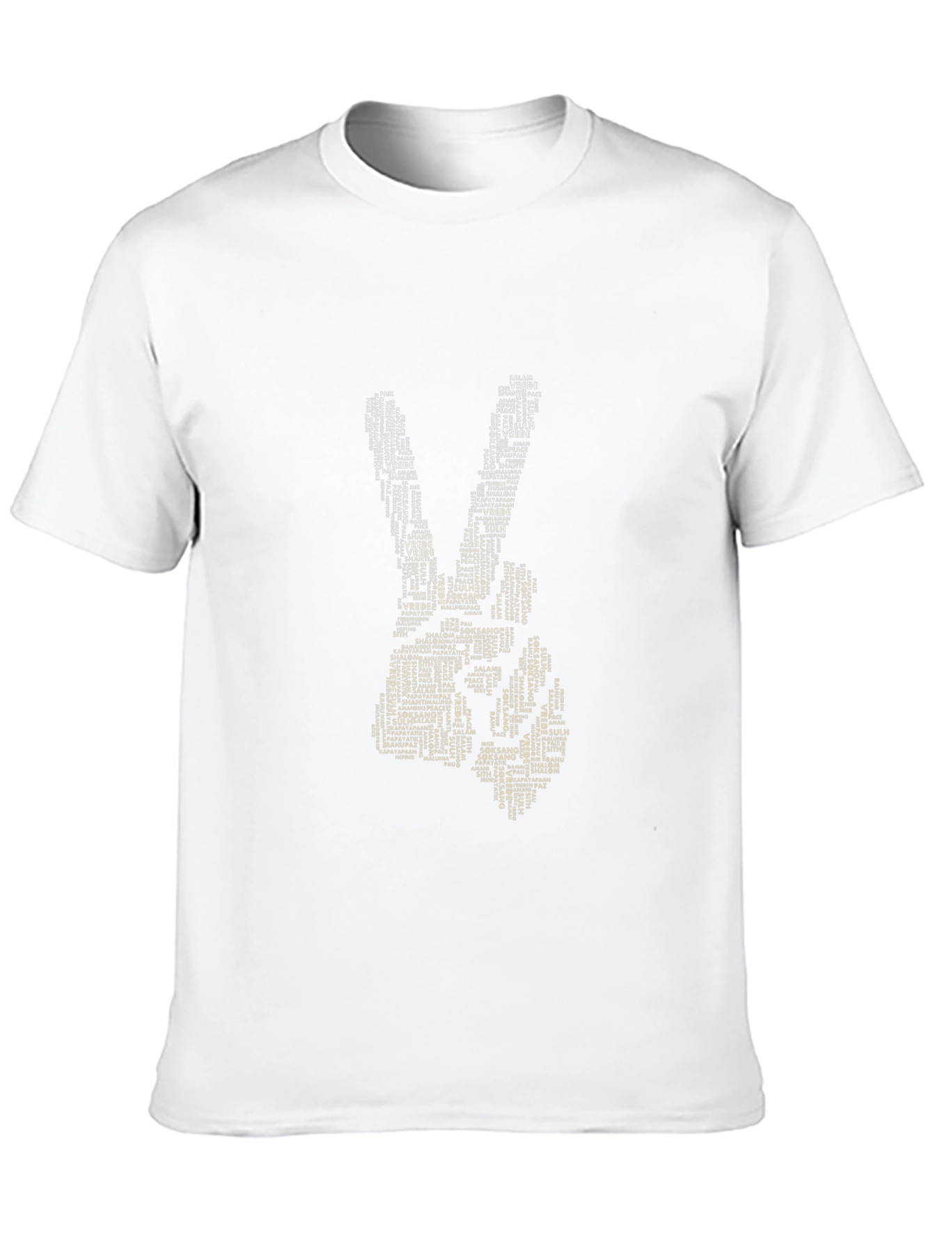 Peace Hand T-Shirt - Word Art Graphic Tee