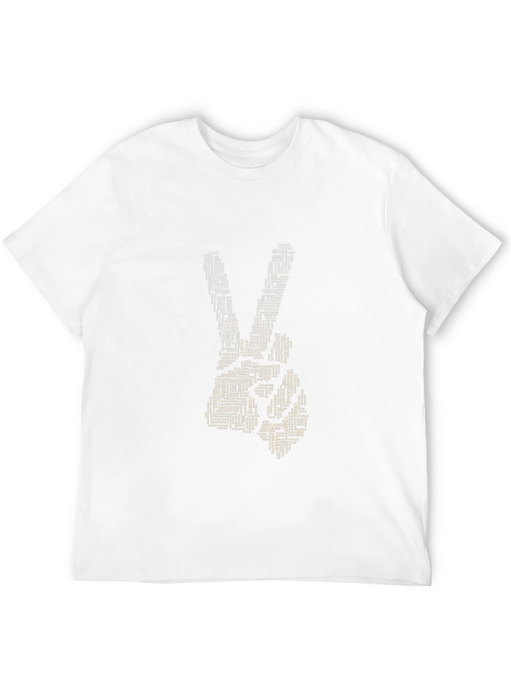 Peace Hand T-Shirt - Word Art Graphic Tee