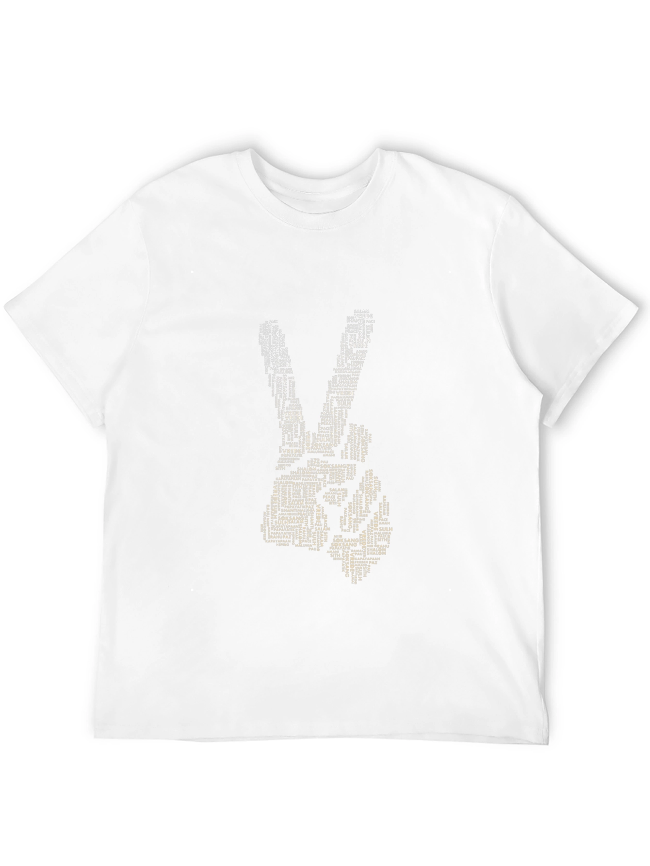 Peace Hand T-Shirt - Word Art Graphic Tee