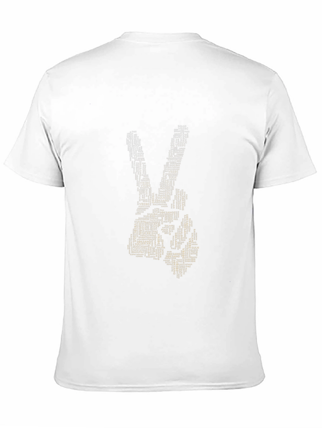 Peace Hand T-Shirt - Word Art Graphic Tee