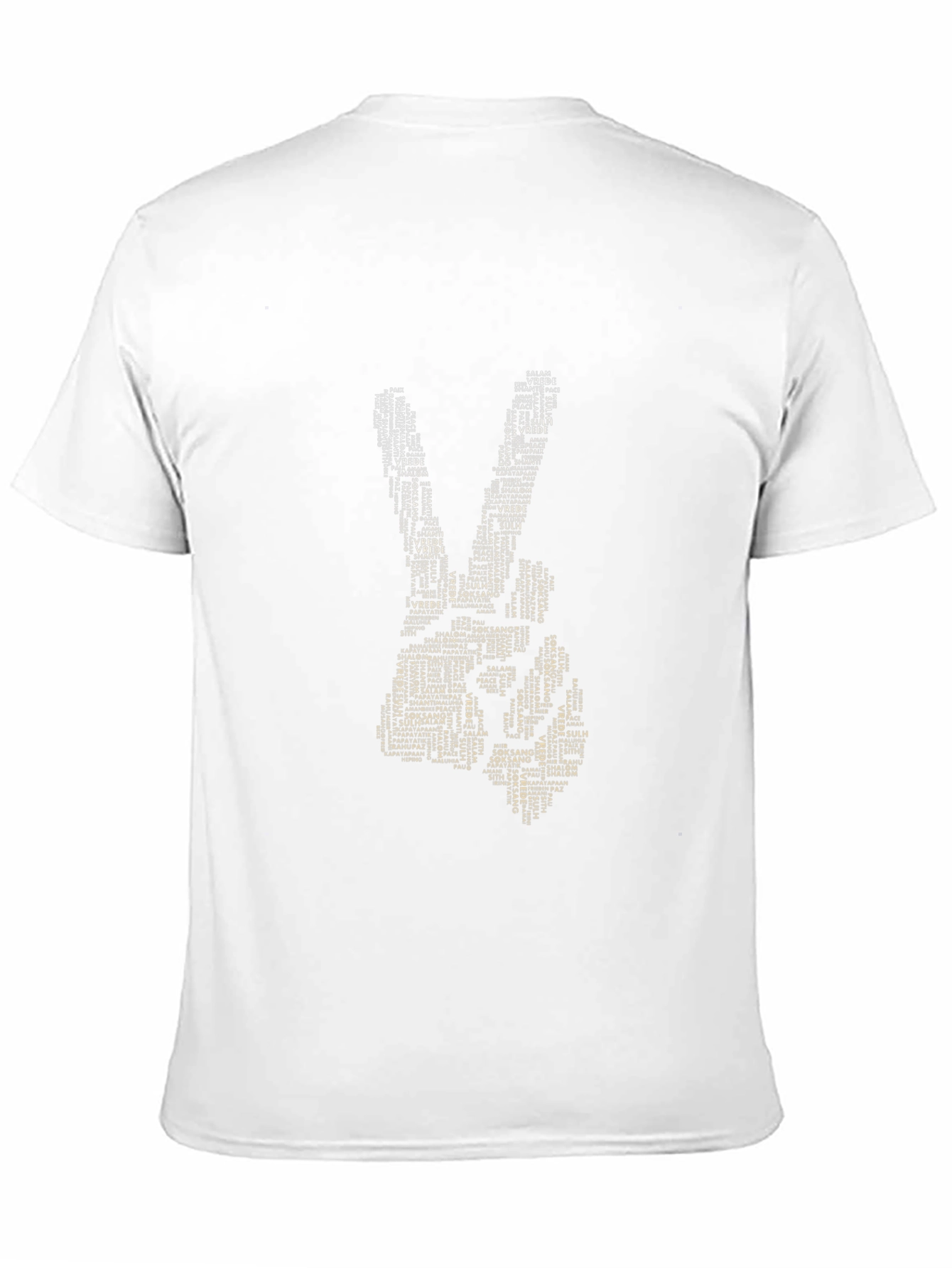 Peace Hand T-Shirt - Word Art Graphic Tee