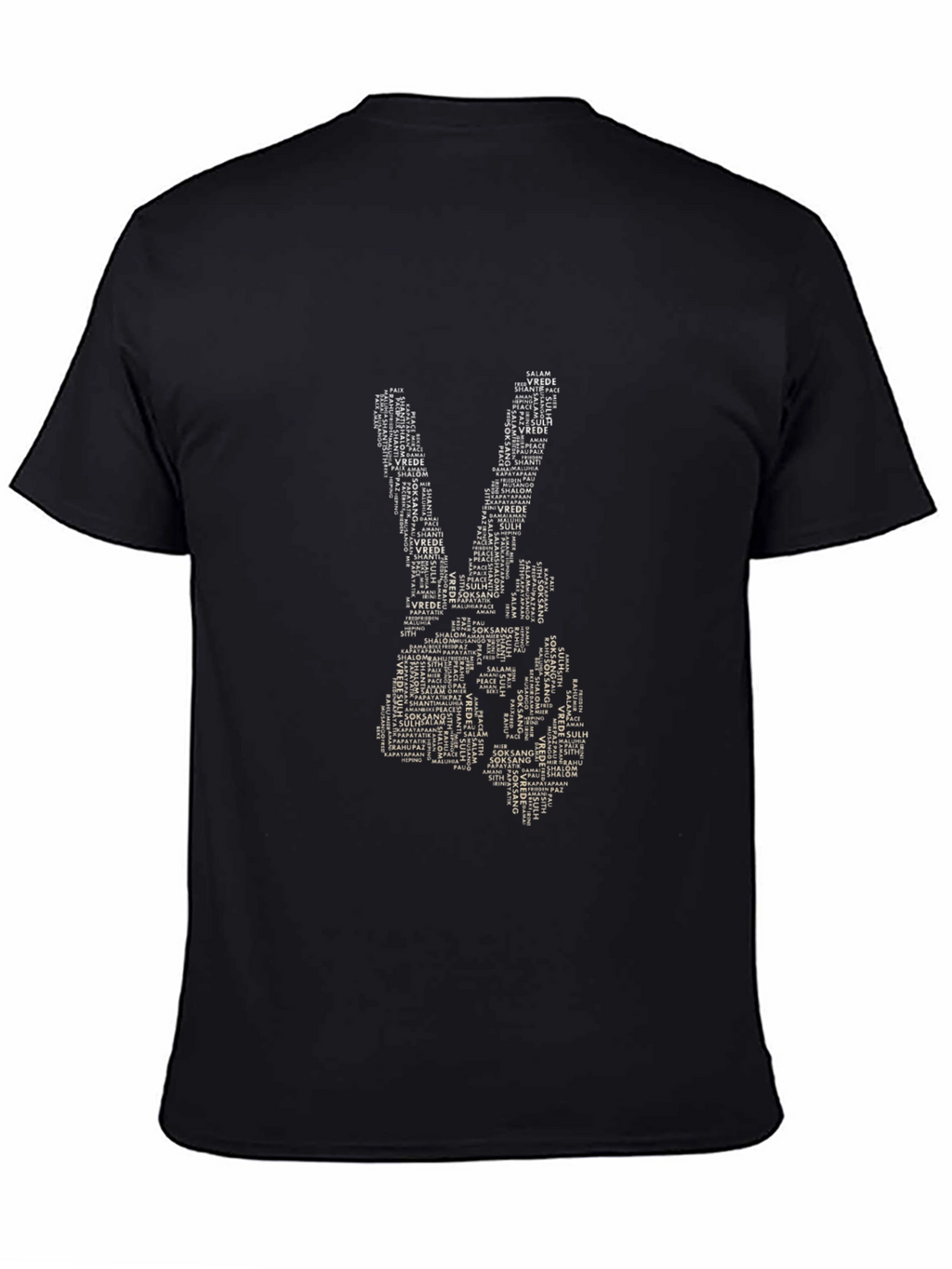Peace Hand T-Shirt - Word Art Graphic Tee