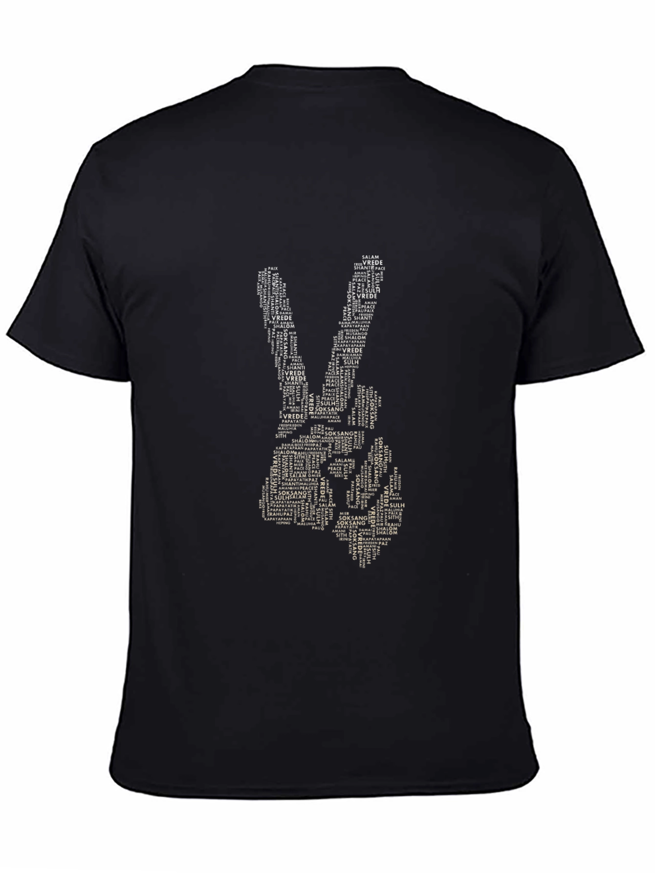 Peace Hand T-Shirt - Word Art Graphic Tee