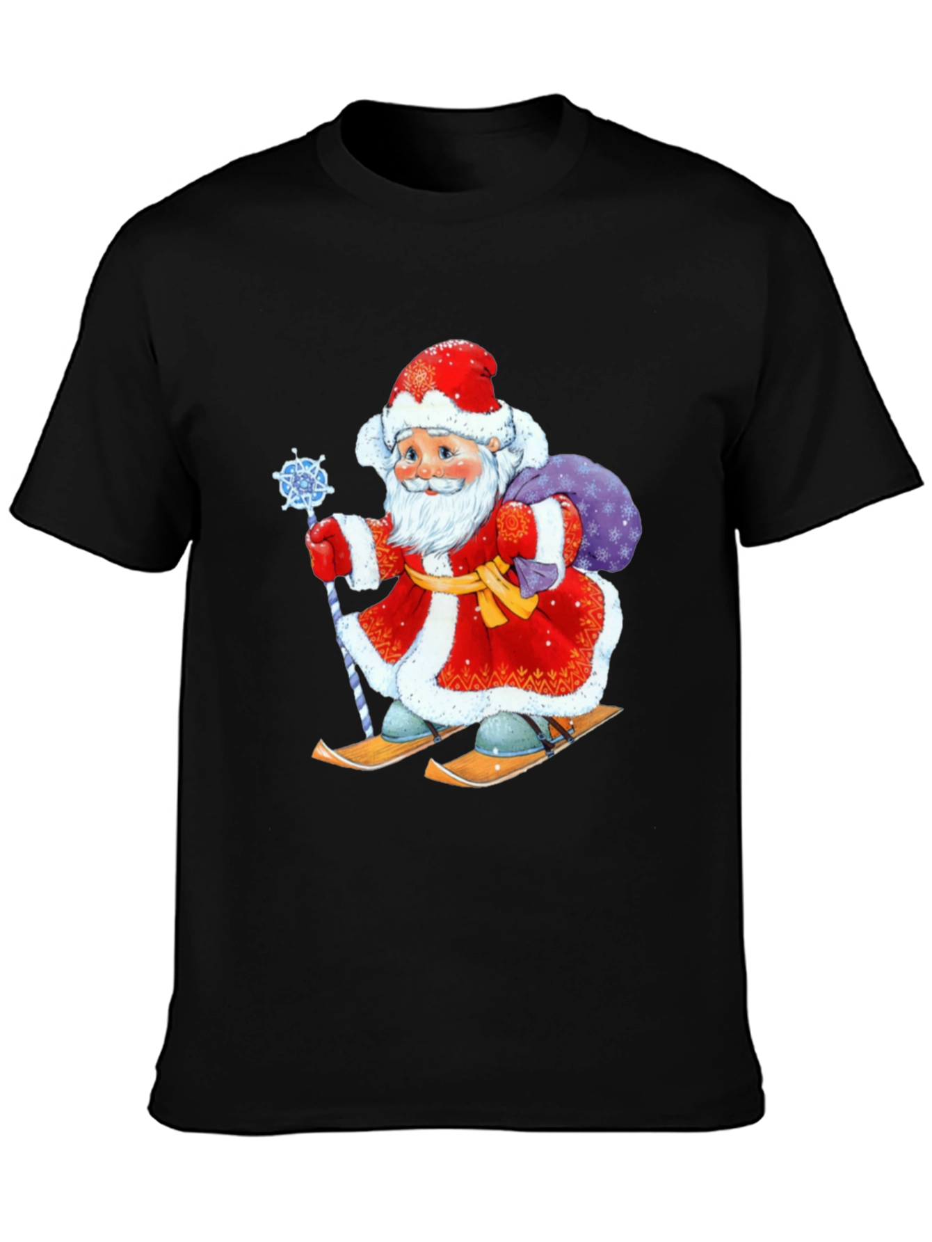 Festive Santa Skiing T-Shirt