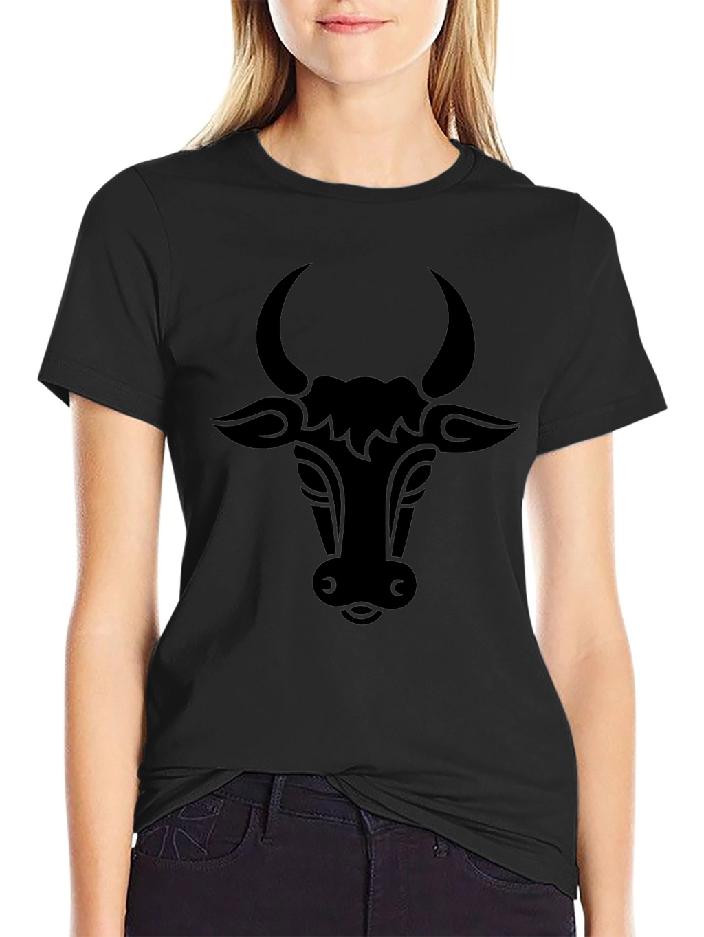 Black Bull Head Graphic T-Shirt