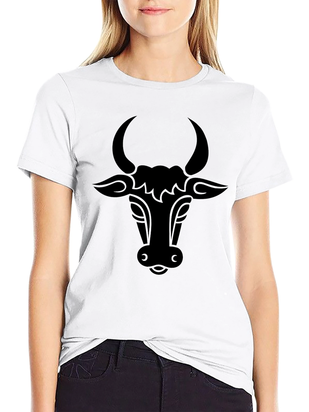 Black Bull Head Graphic T-Shirt