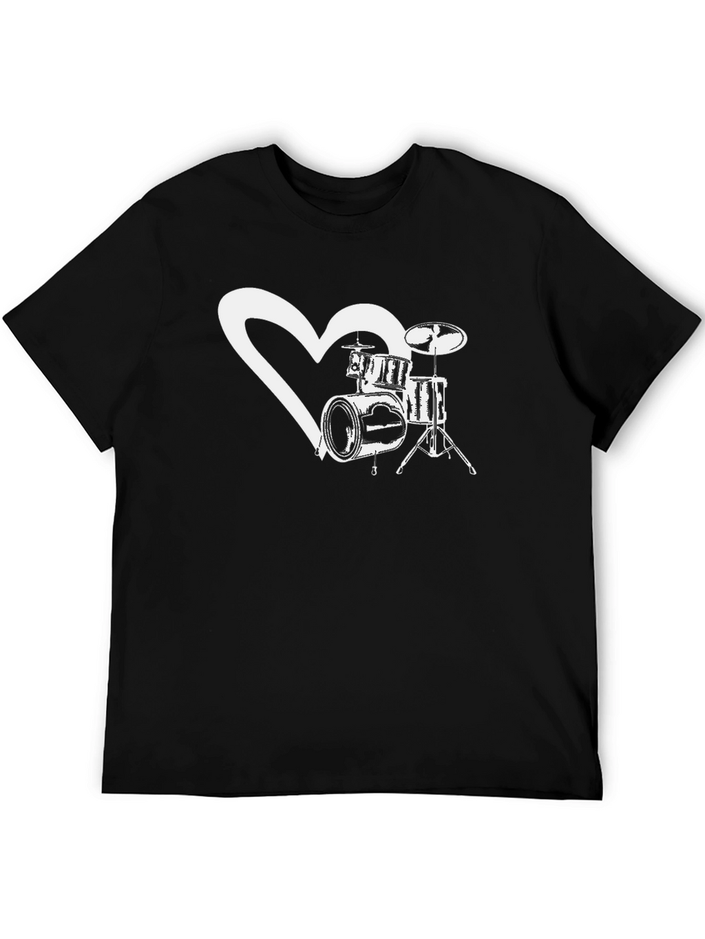Drum Heart T-Shirt - Music Lover Tee
