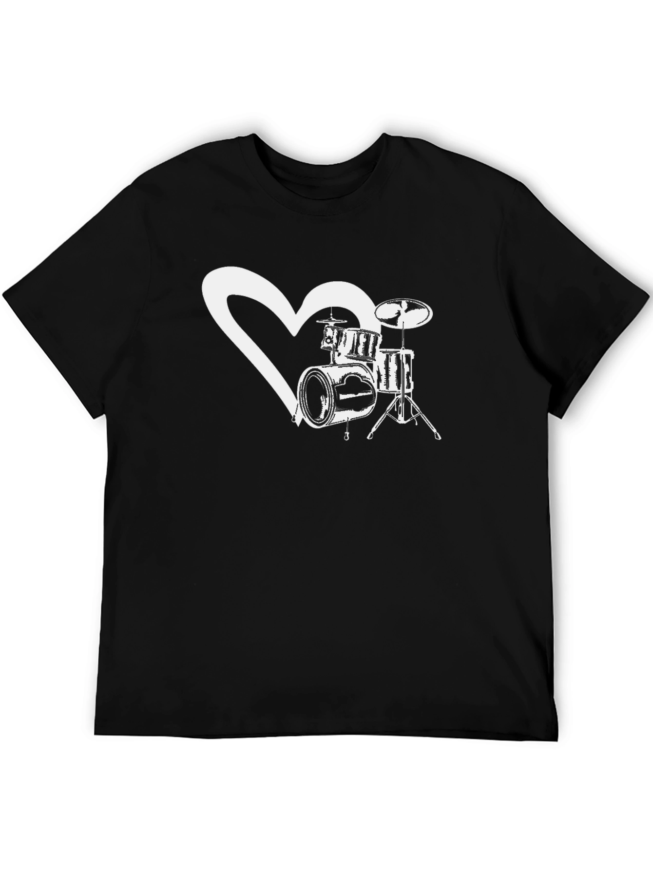Drum Heart T-Shirt - Music Lover Tee