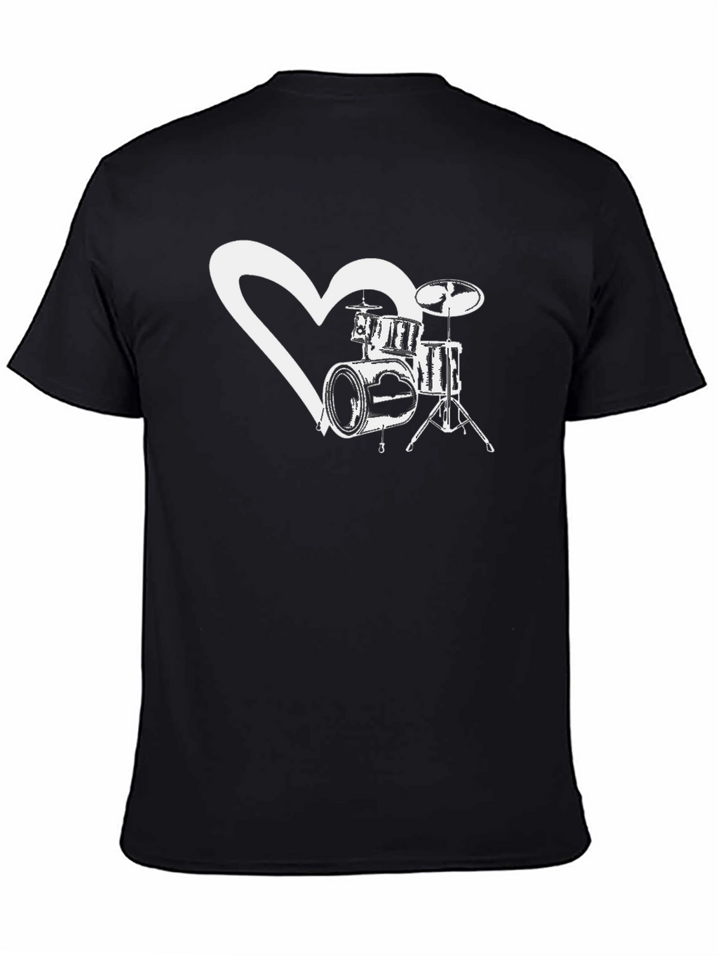 Drum Heart T-Shirt - Music Lover Tee