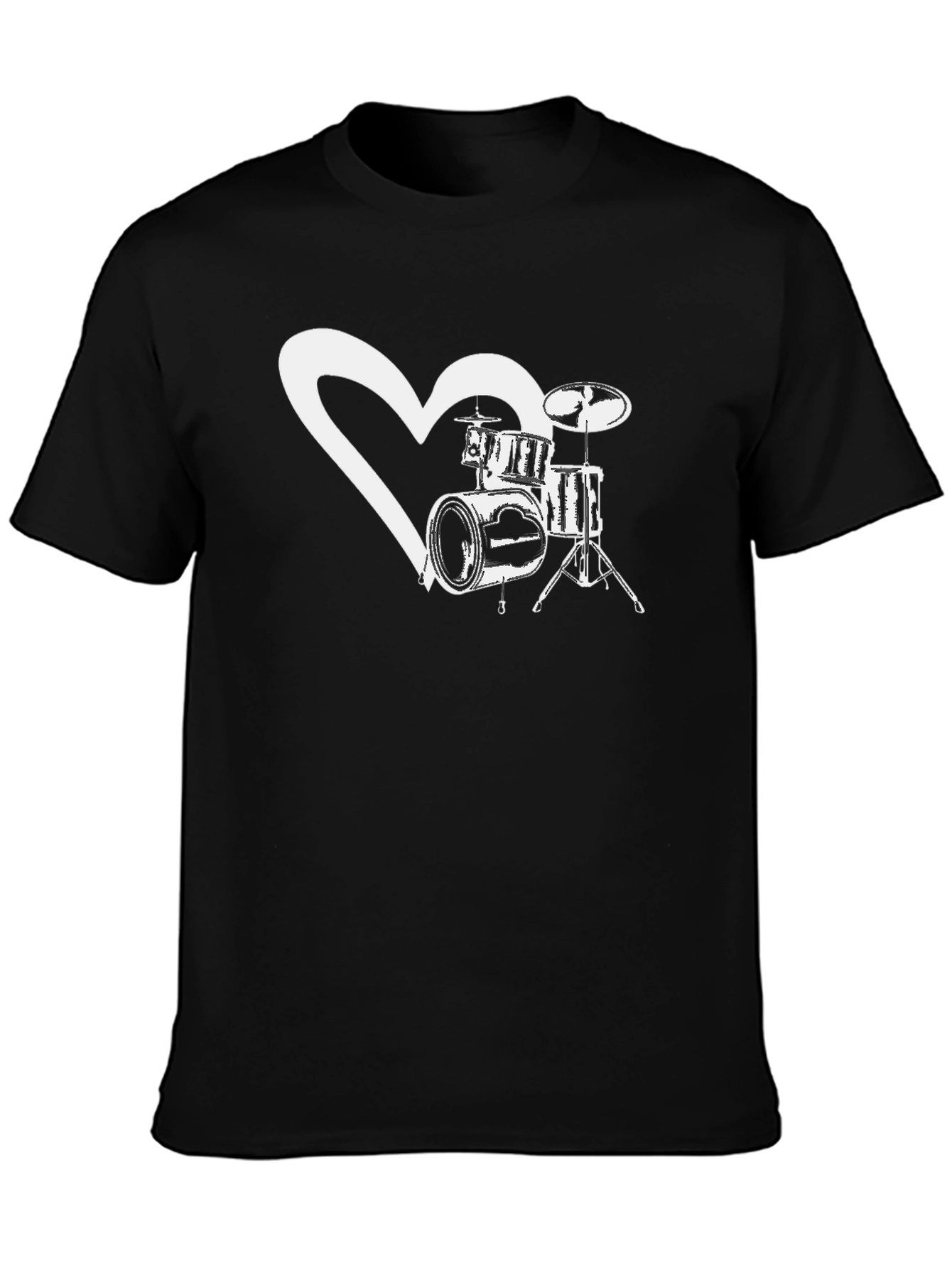Drum Heart T-Shirt - Music Lover Tee