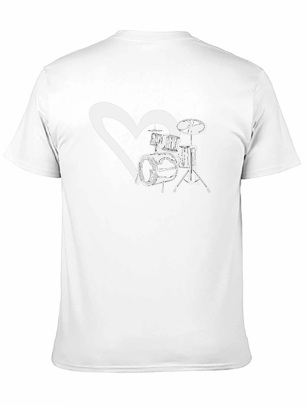 Drum Heart T-Shirt - Music Lover Tee